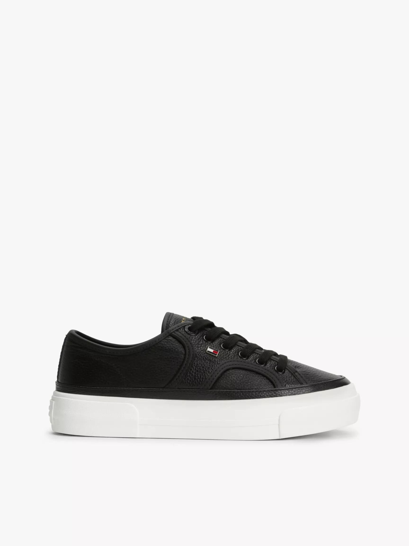 Pebbled Leather Platform Sneaker by TOMMY HILFIGER