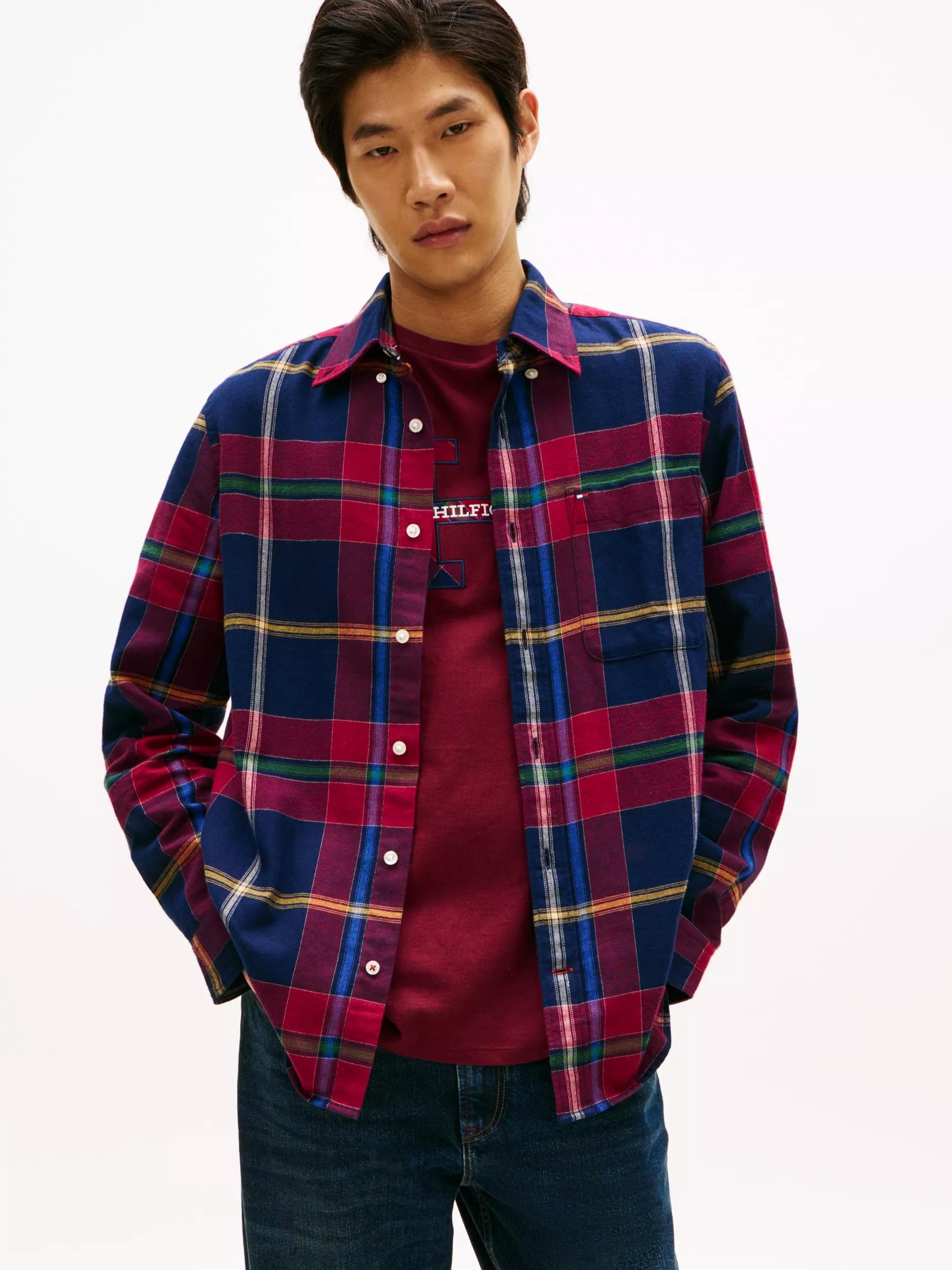 Plaid Brushed Flannel Shirt by TOMMY HILFIGER