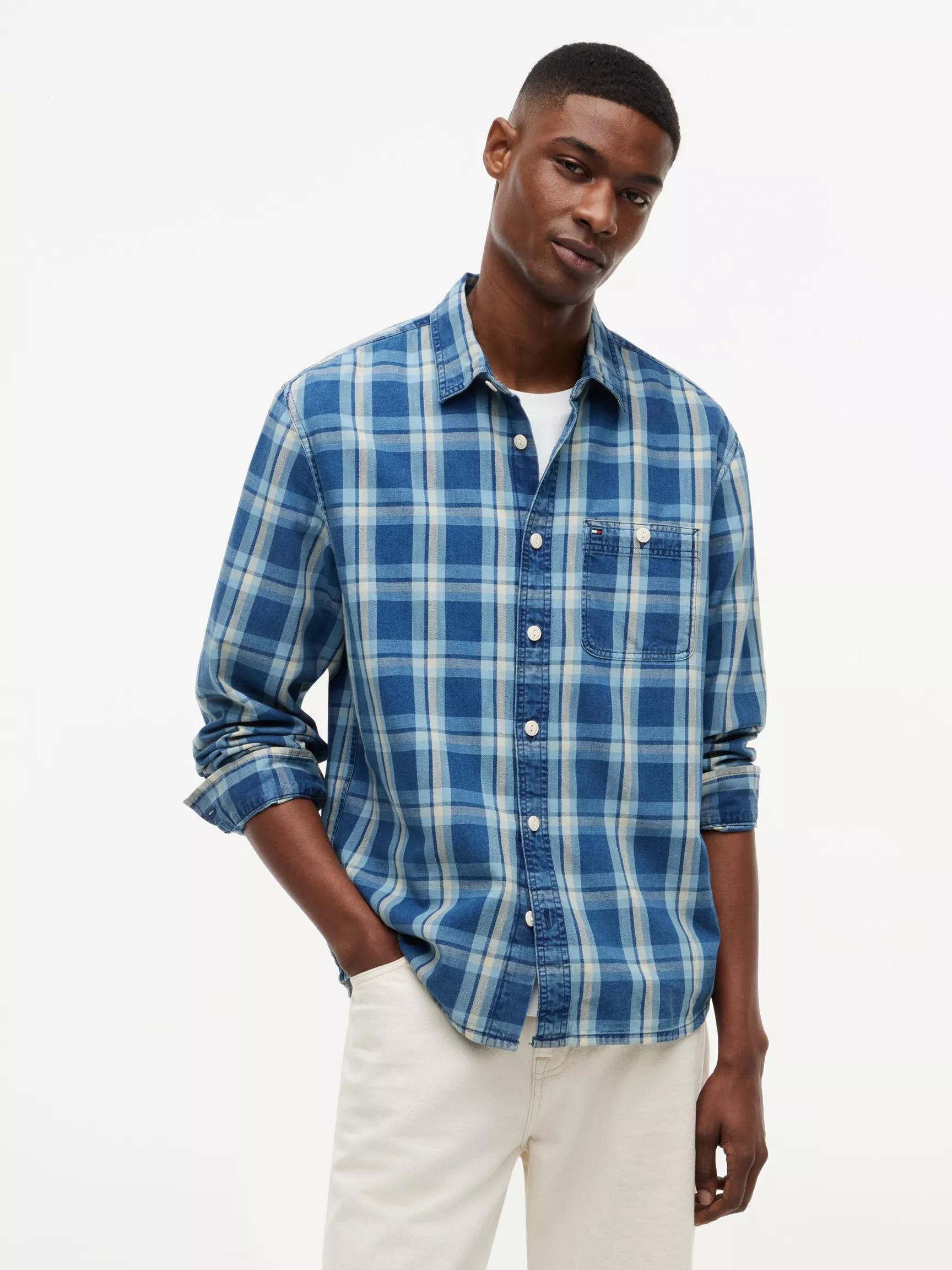Plaid Indigo-Dyed Denim Shirt by TOMMY HILFIGER
