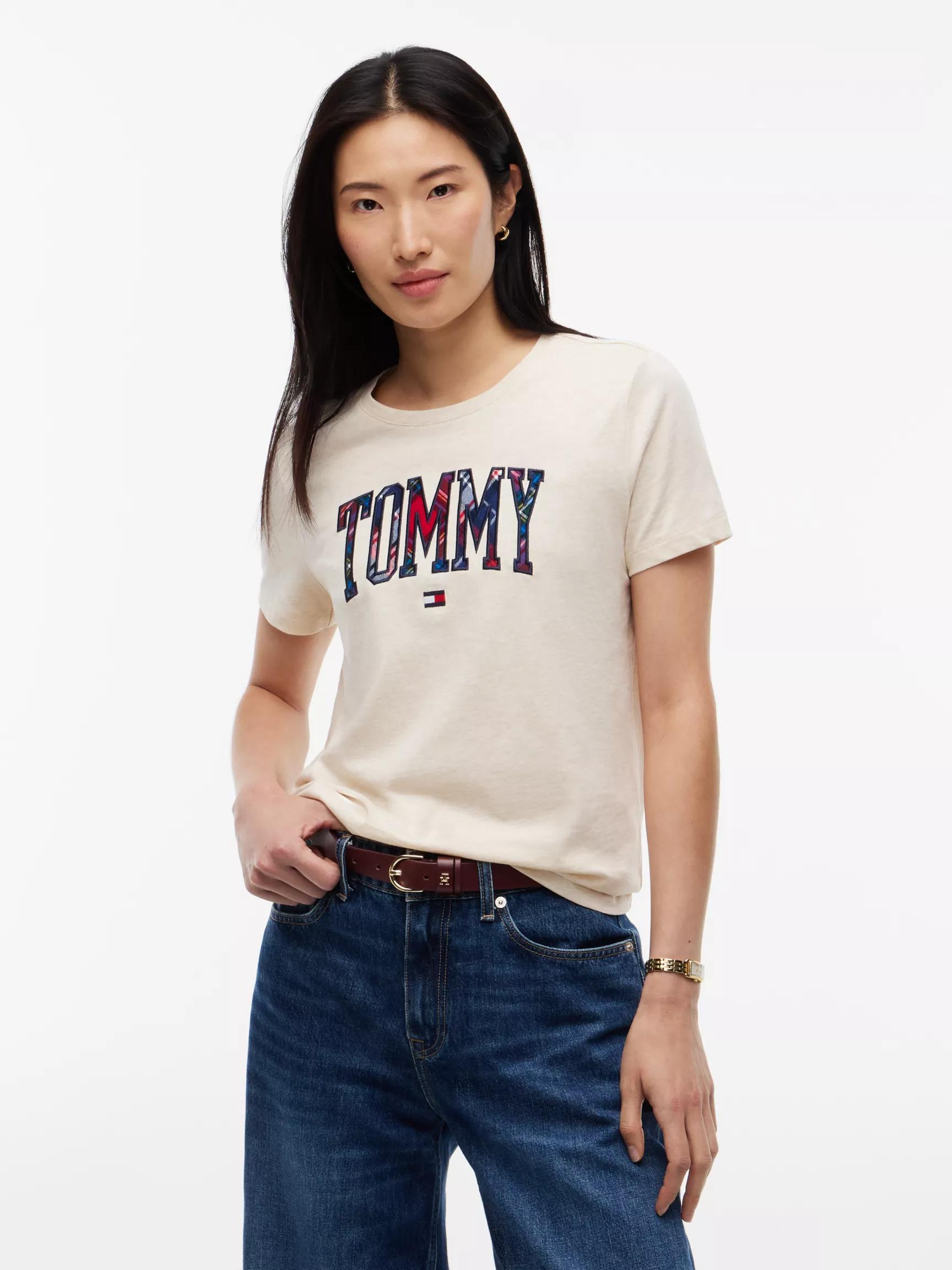 Plaid Varsity Tommy Logo T-Shirt by TOMMY HILFIGER