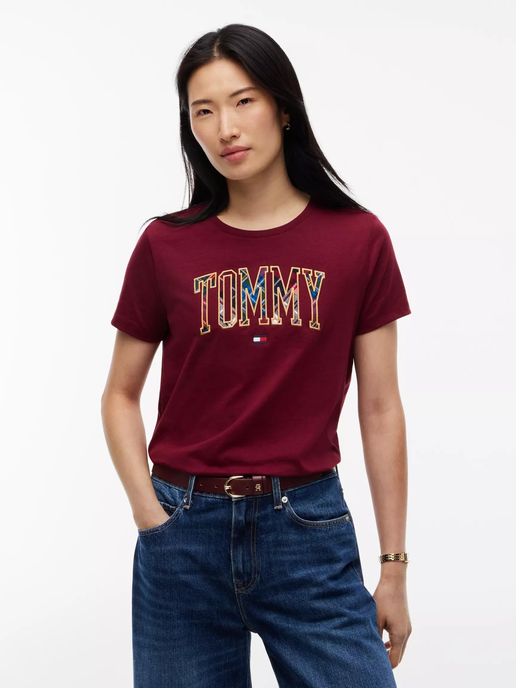 Plaid Varsity Tommy Logo T-Shirt by TOMMY HILFIGER