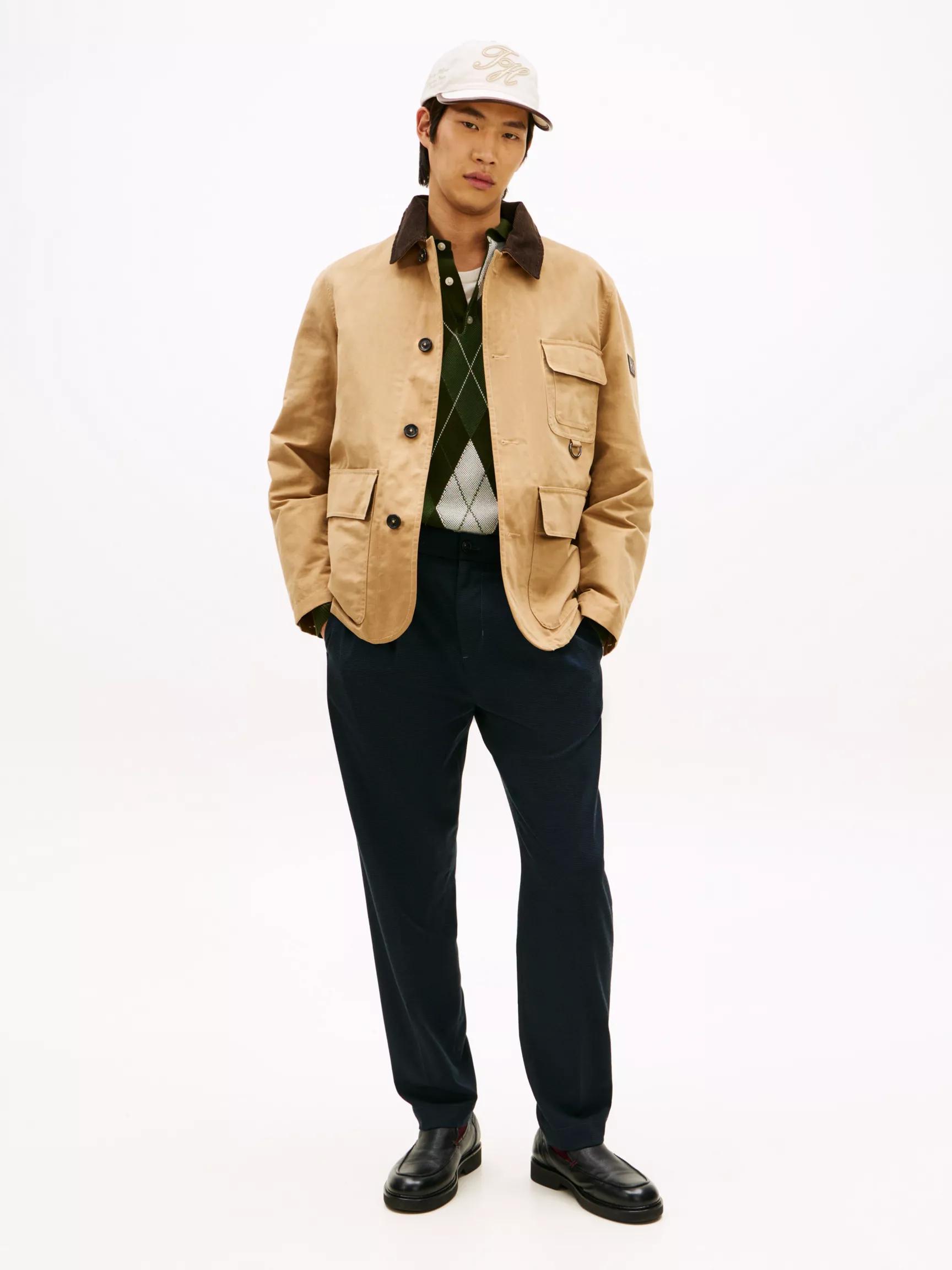 Pleated Relaxed Tapered Houndstooth Pant by TOMMY HILFIGER