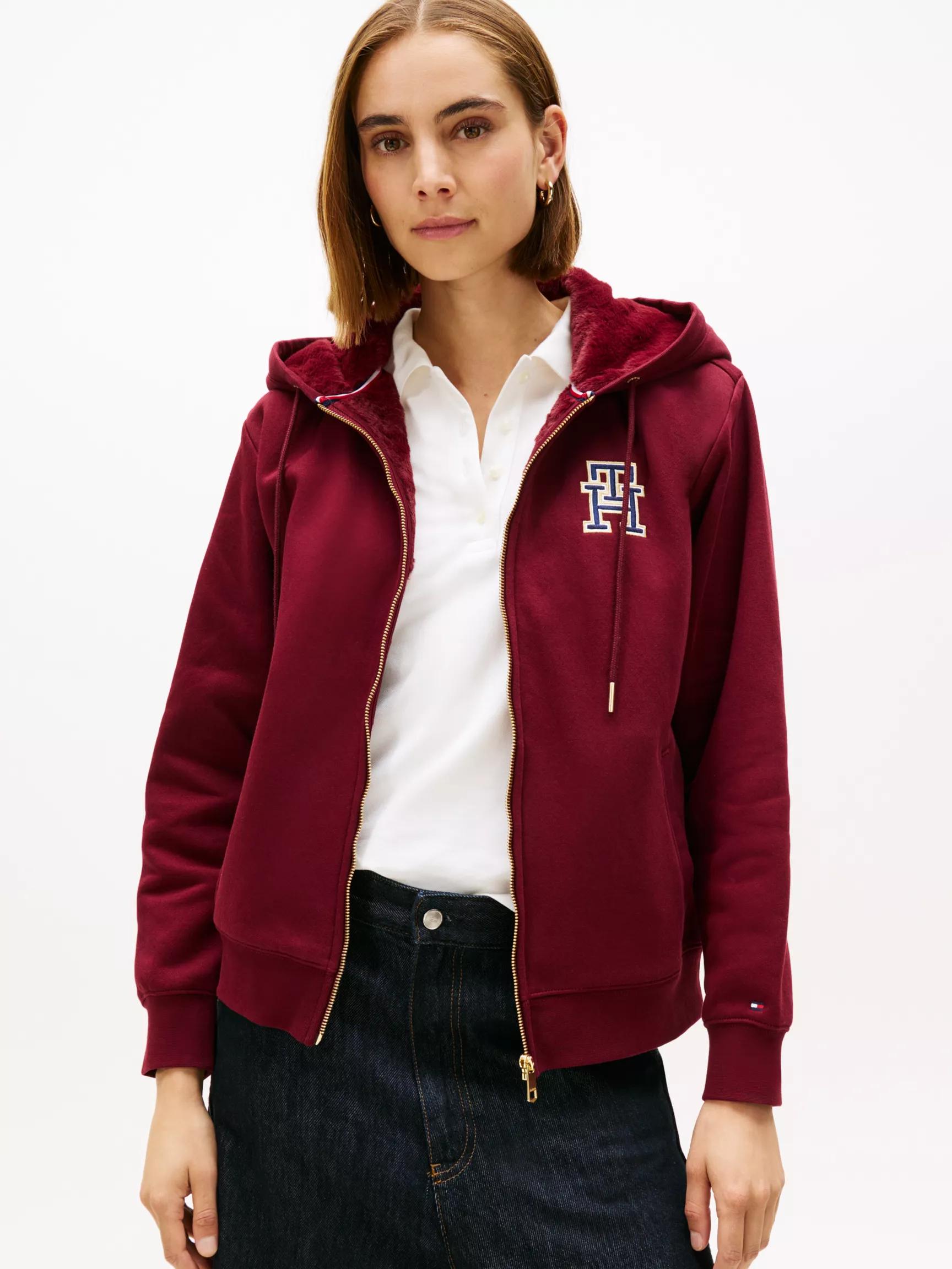 Plush-Lined Fleece Zip Hoodie by TOMMY HILFIGER