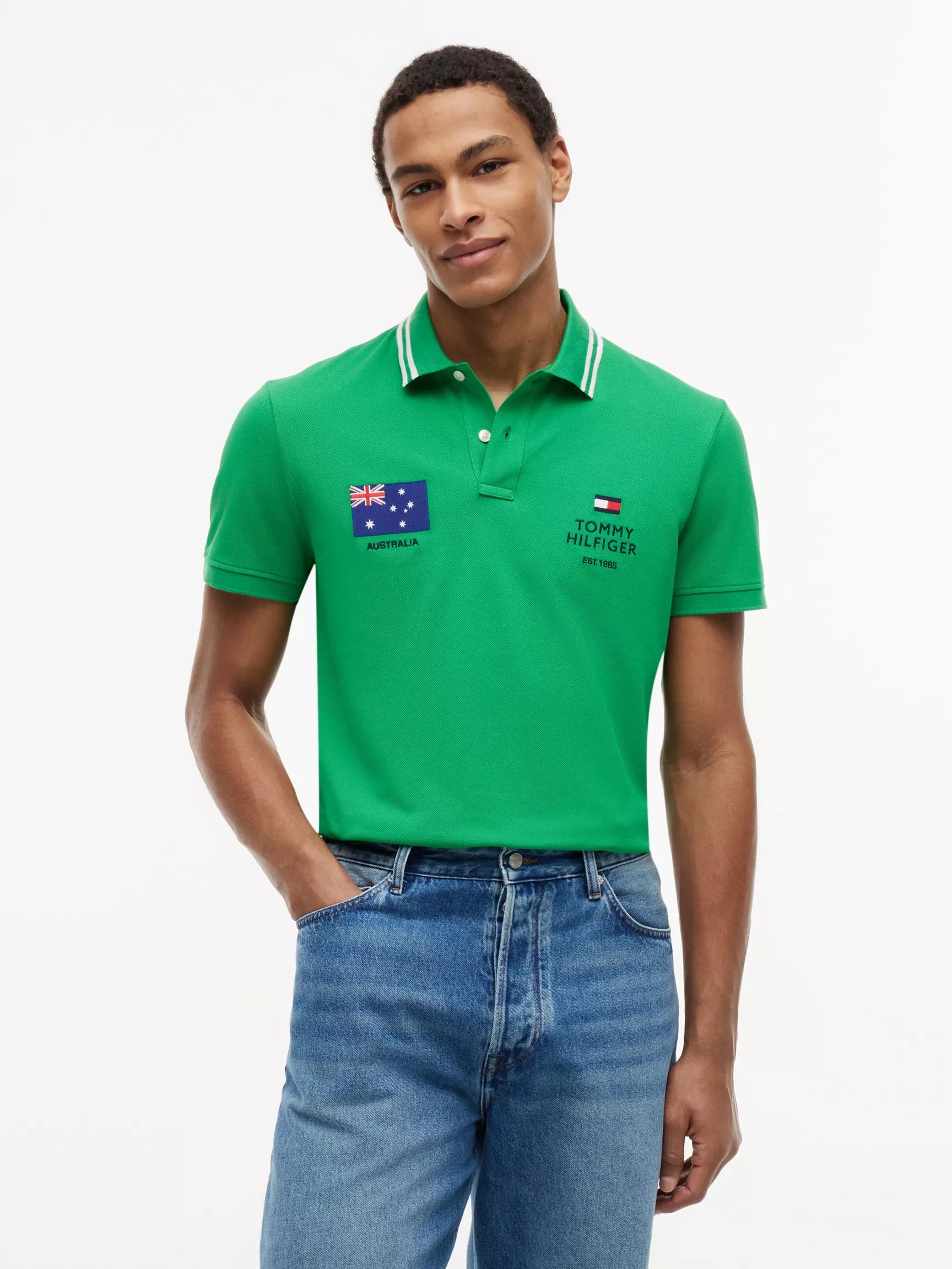 Regular Fit Australia Soccer Polo by TOMMY HILFIGER