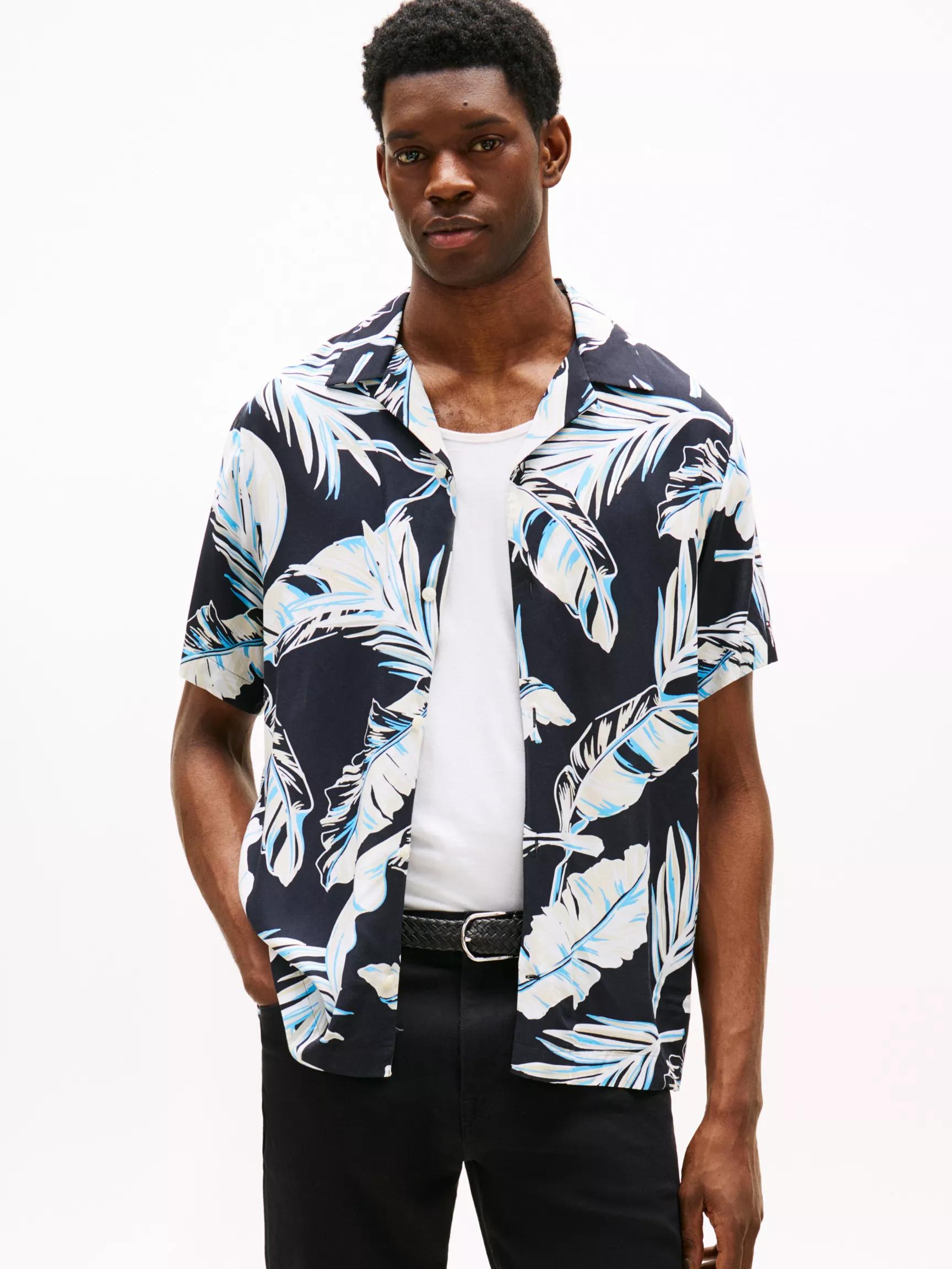 Regular Fit Banana Leaf Print Camp Shirt by TOMMY HILFIGER