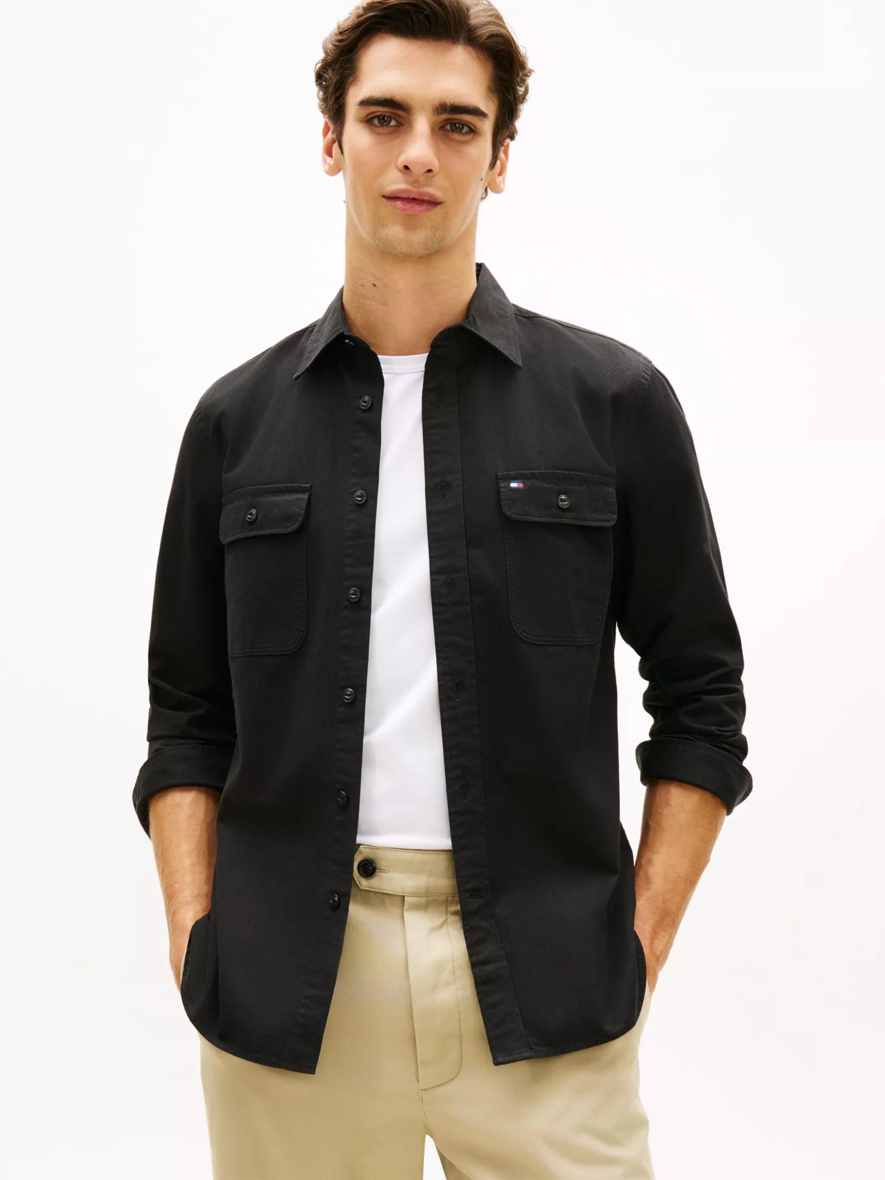Regular Fit Brushed Twill Overshirt by TOMMY HILFIGER