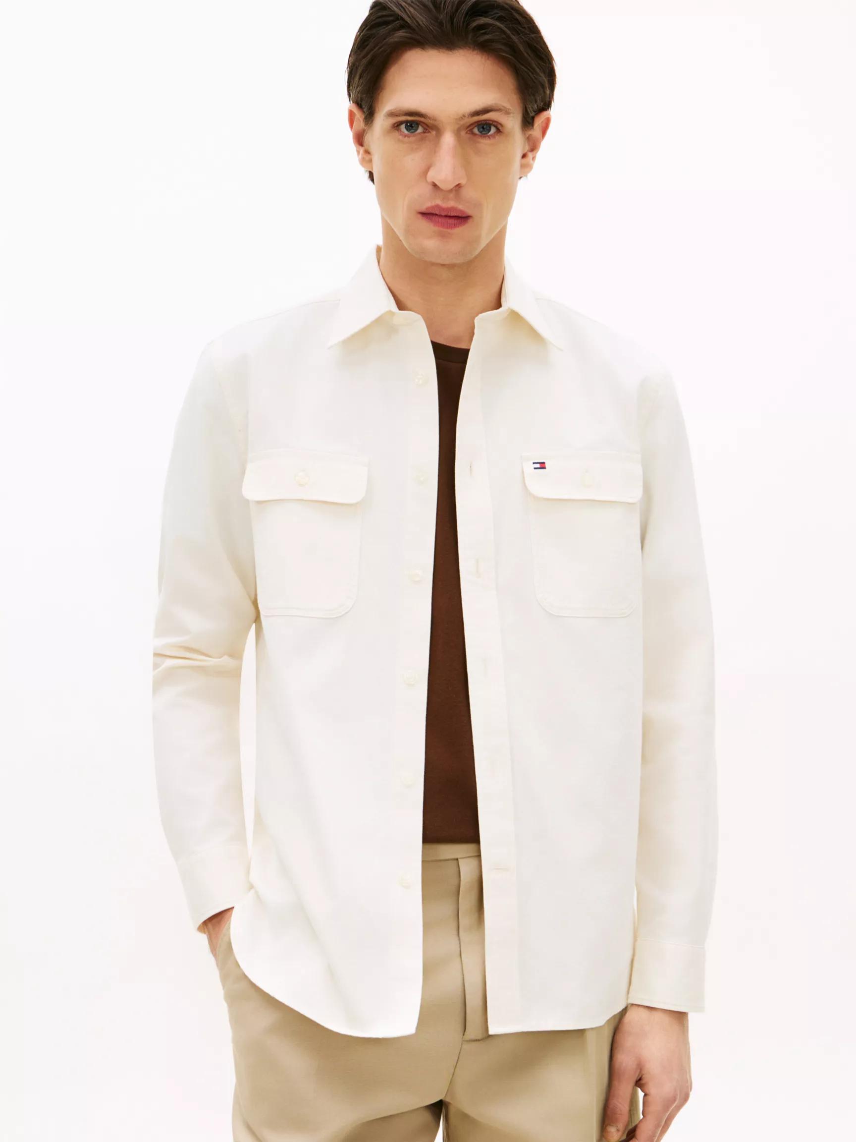 Regular Fit Brushed Twill Overshirt by TOMMY HILFIGER