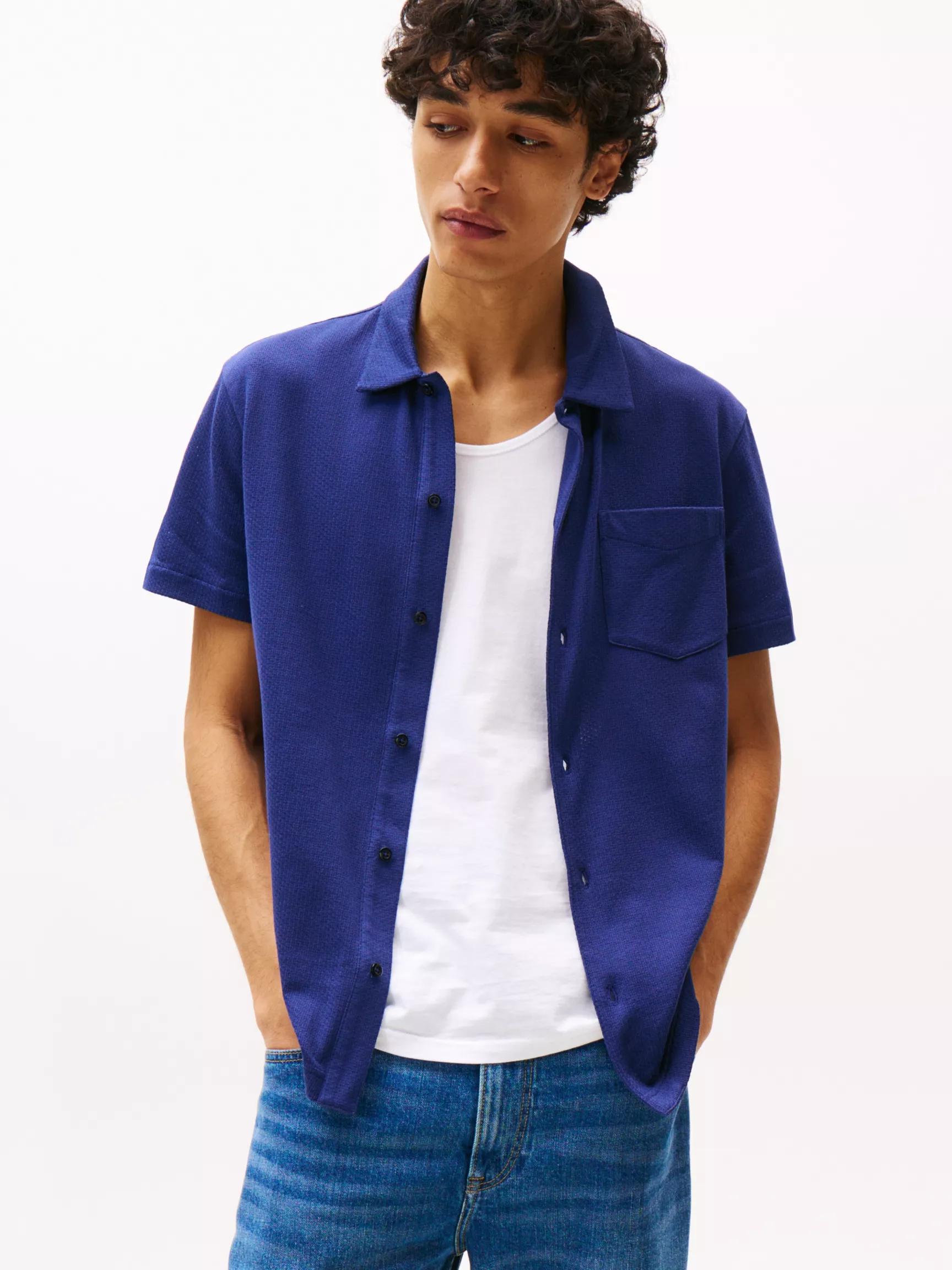 Regular Fit Button-Up Knit Shirt by TOMMY HILFIGER