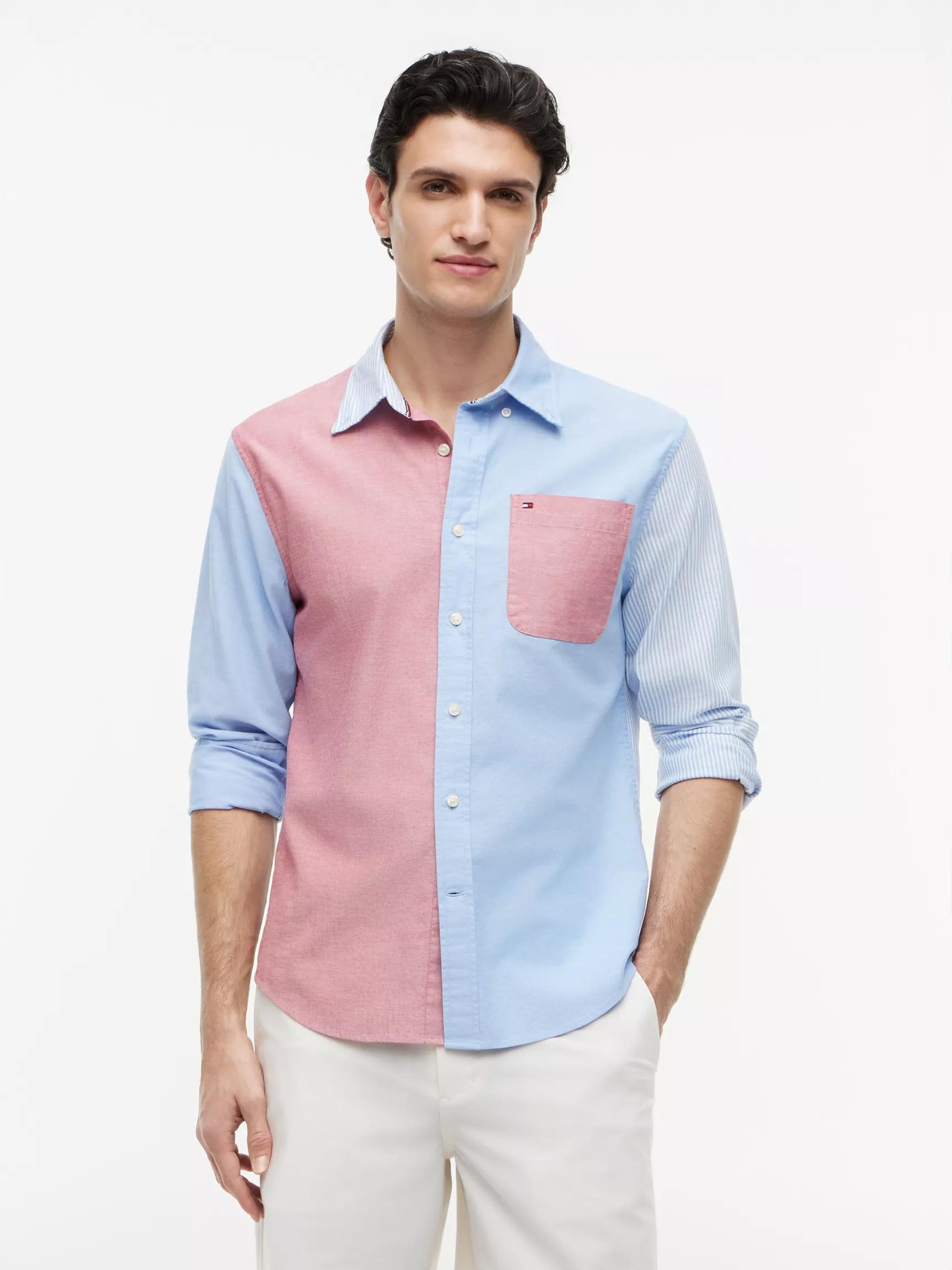Regular Fit Colorblock Oxford Shirt by TOMMY HILFIGER