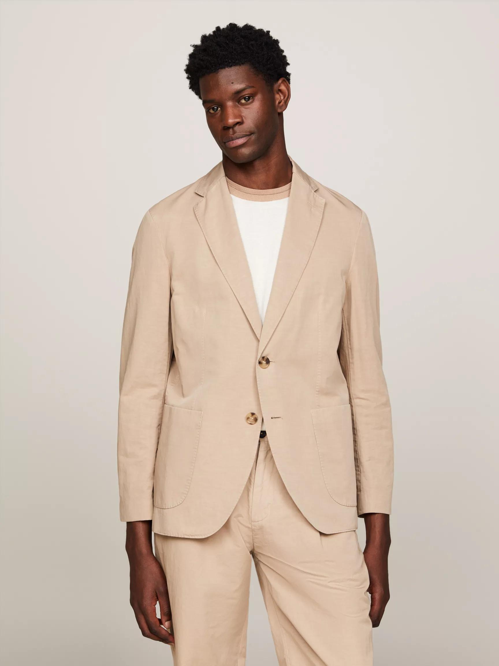 Regular Fit Cotton and Linen Blazer by TOMMY HILFIGER