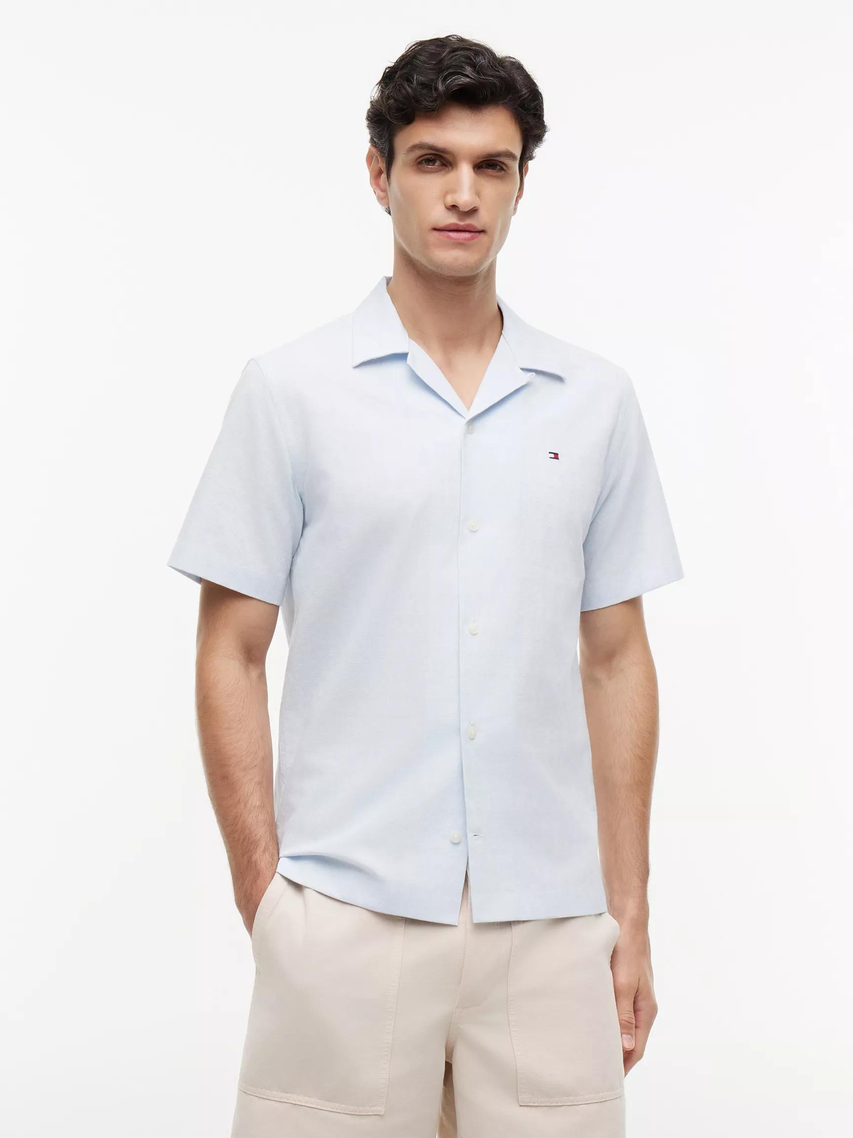 Regular Fit Dobby Camp Shirt by TOMMY HILFIGER