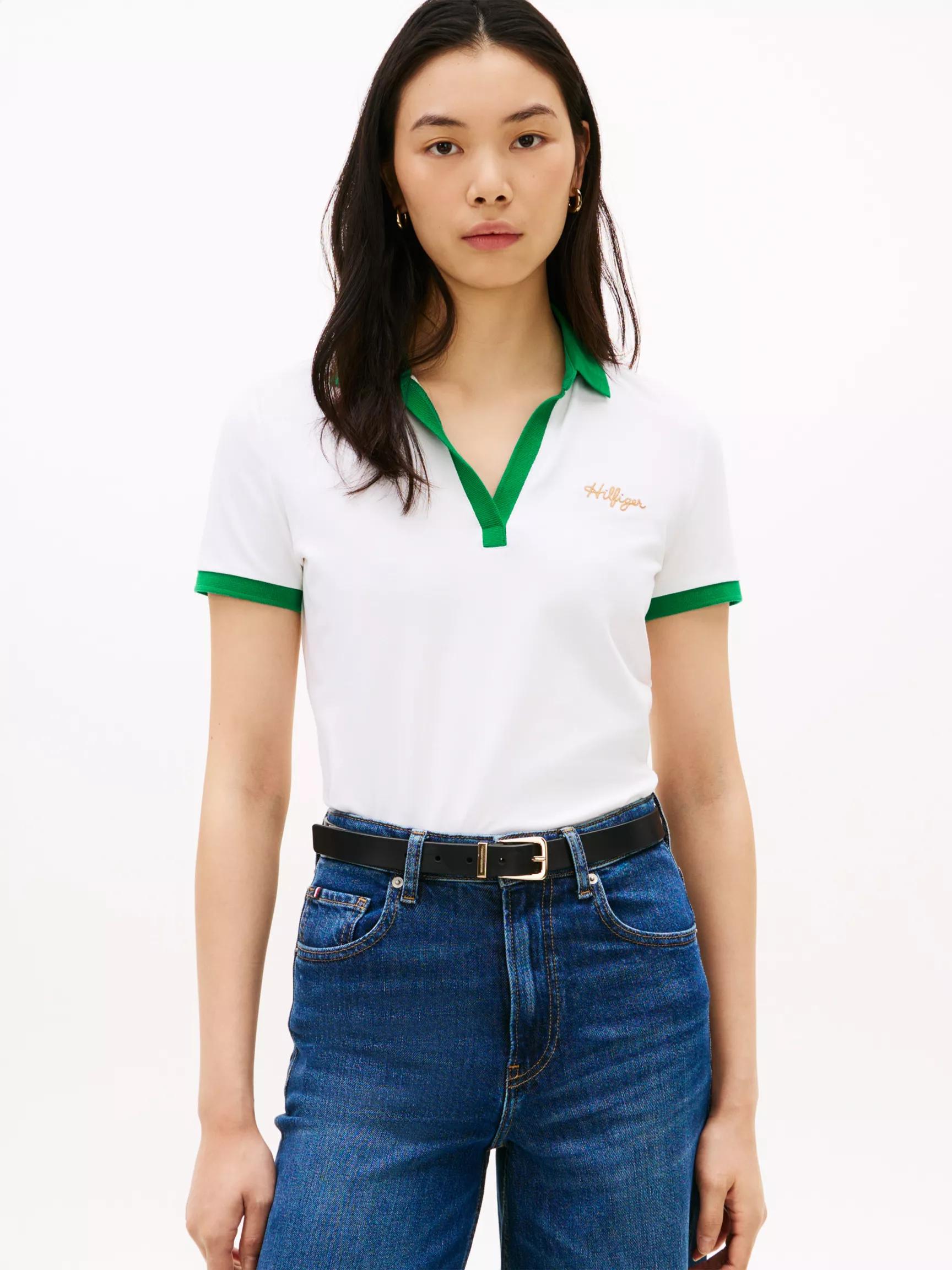Regular Fit Embroidered Script Logo Polo by TOMMY HILFIGER