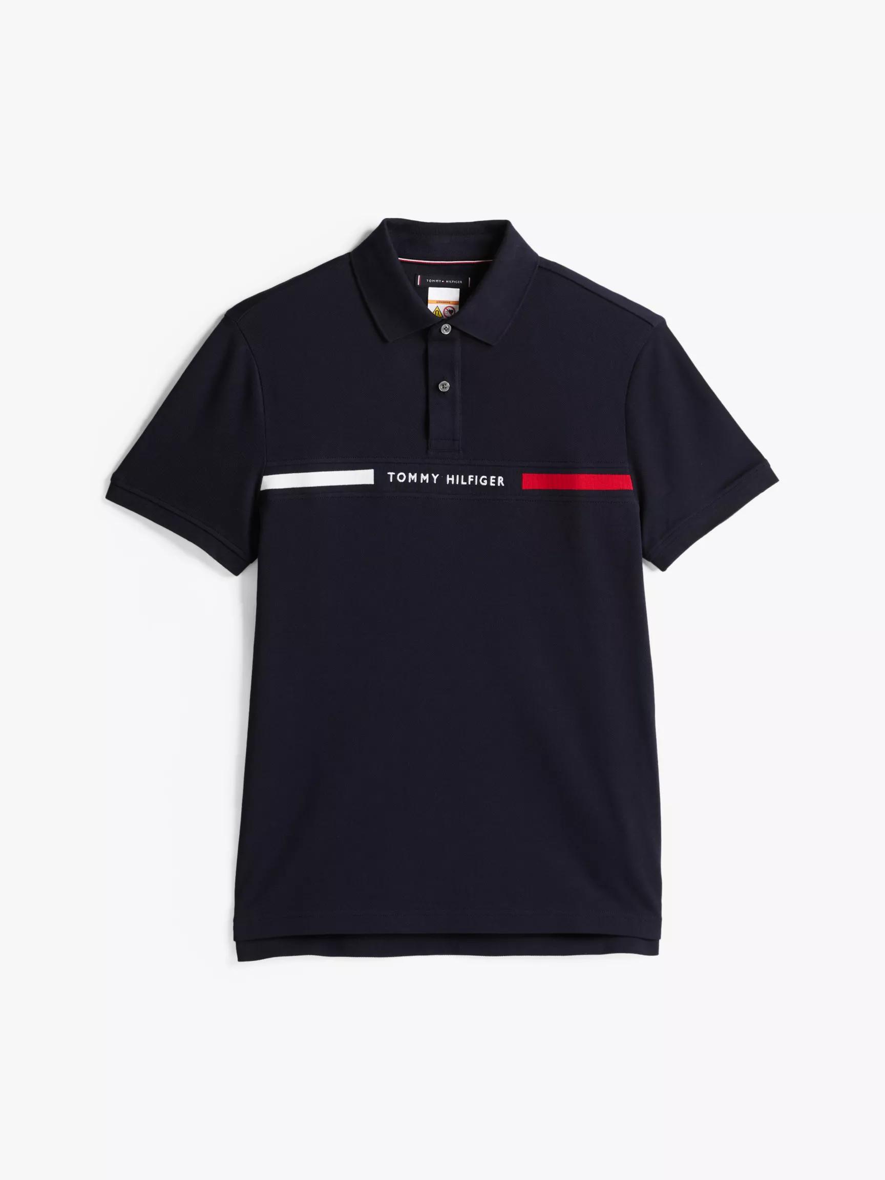 Regular Fit Flag Logo Stretch Polo by TOMMY HILFIGER