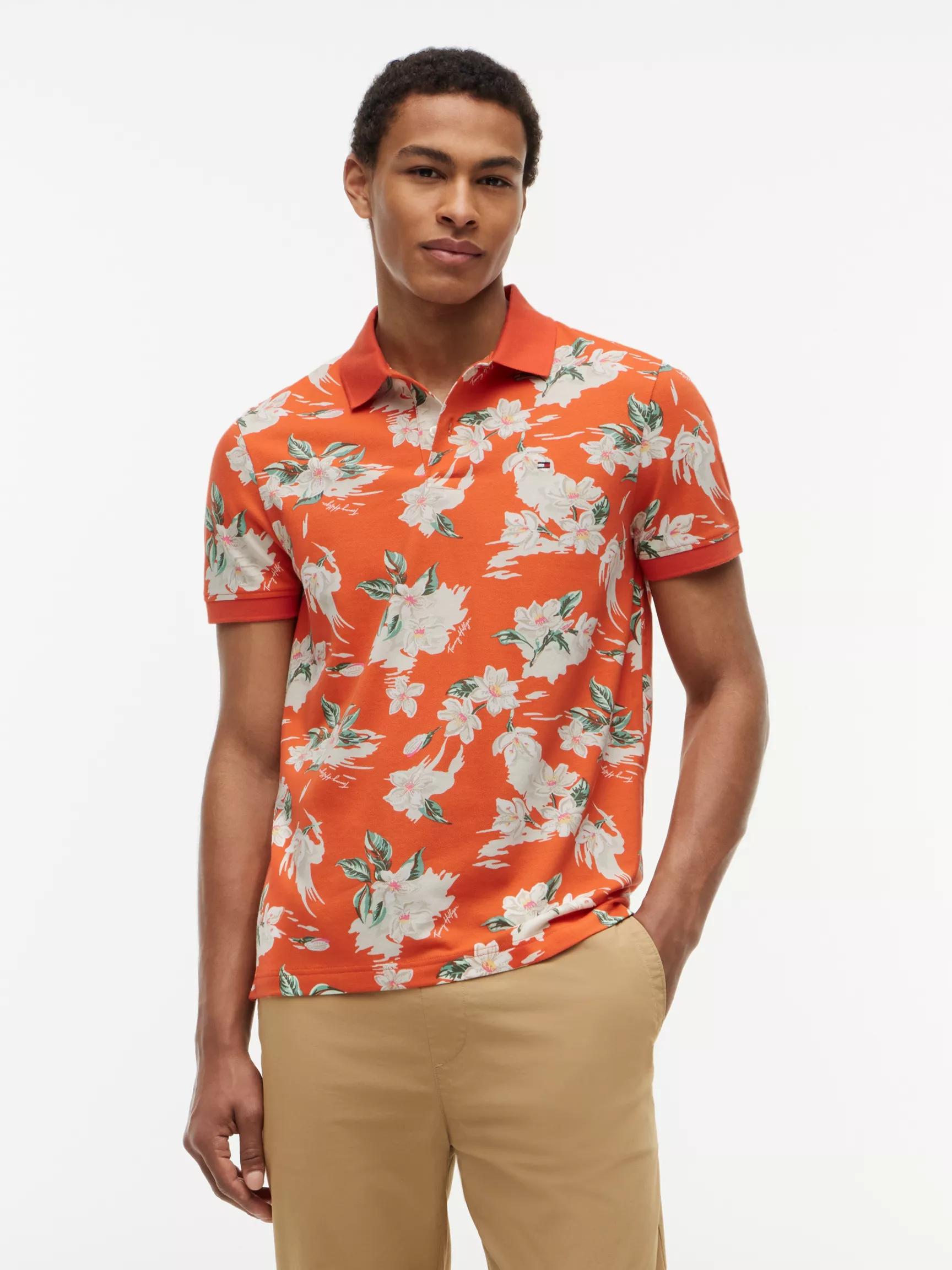 Regular Fit Floral Print Polo by TOMMY HILFIGER