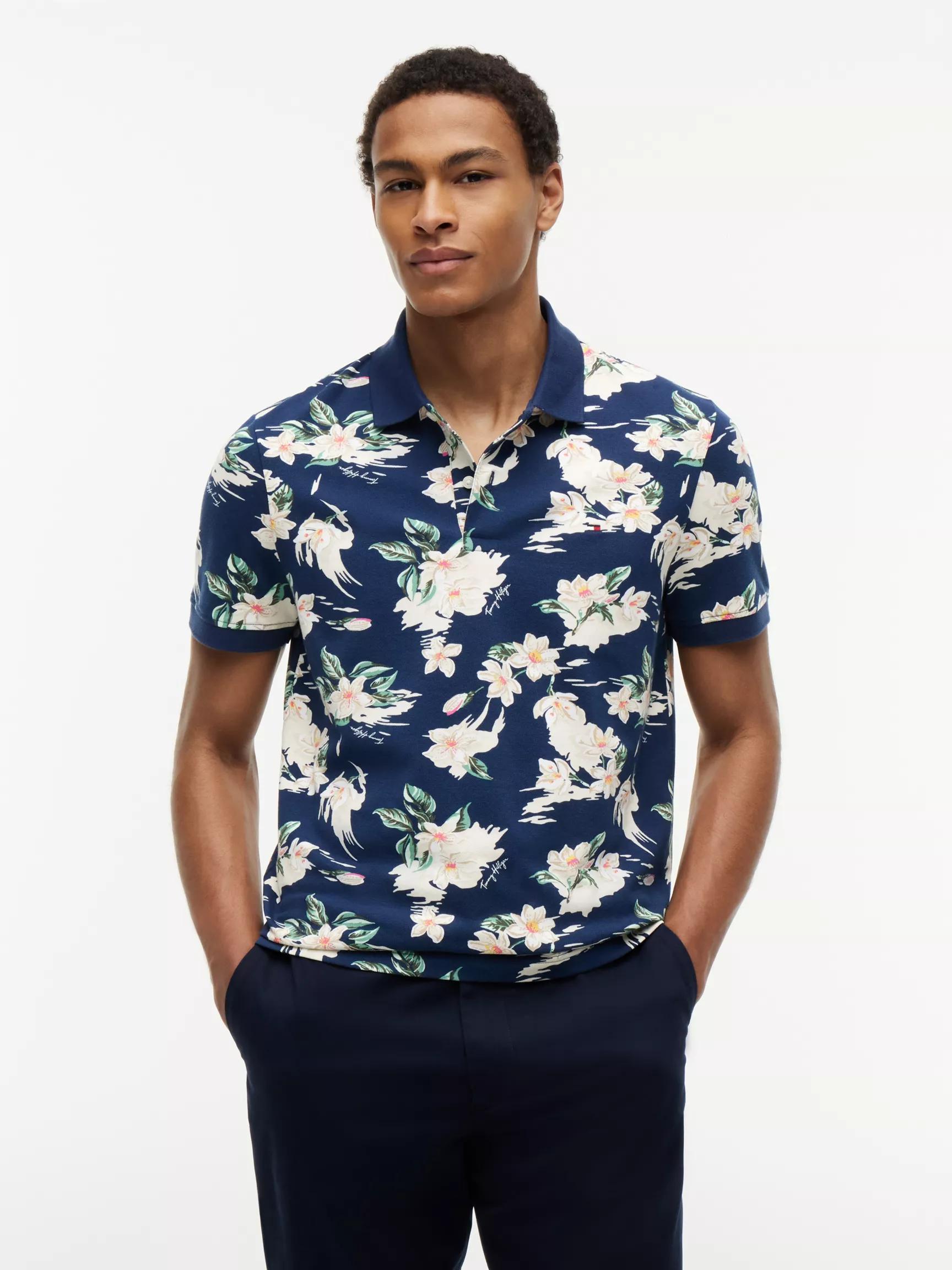 Regular Fit Floral Print Polo by TOMMY HILFIGER