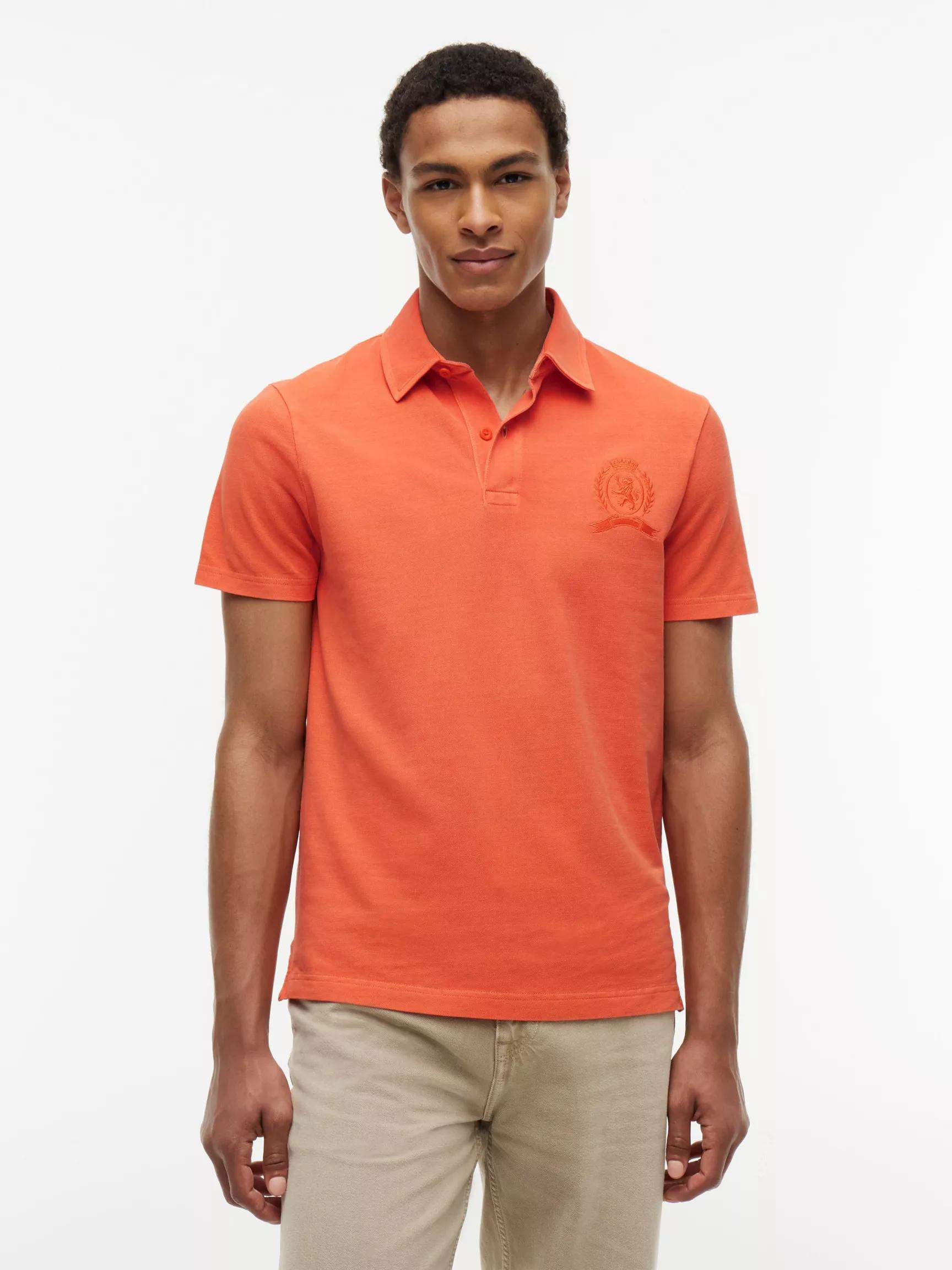 Regular Fit Garment-Dyed Crest Polo by TOMMY HILFIGER