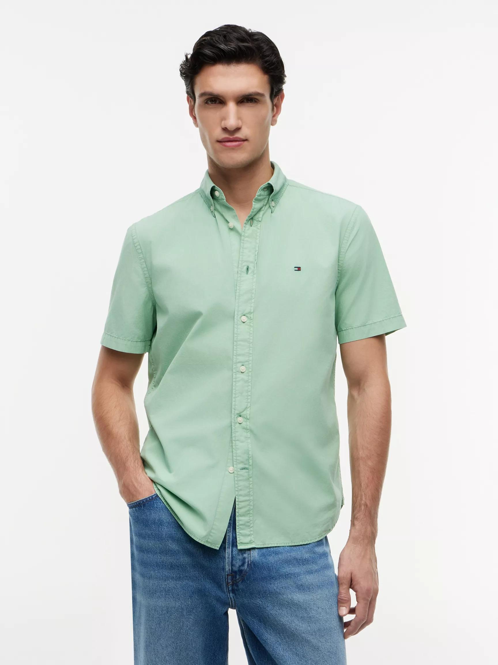 Regular Fit Garment-Dyed Shirt by TOMMY HILFIGER