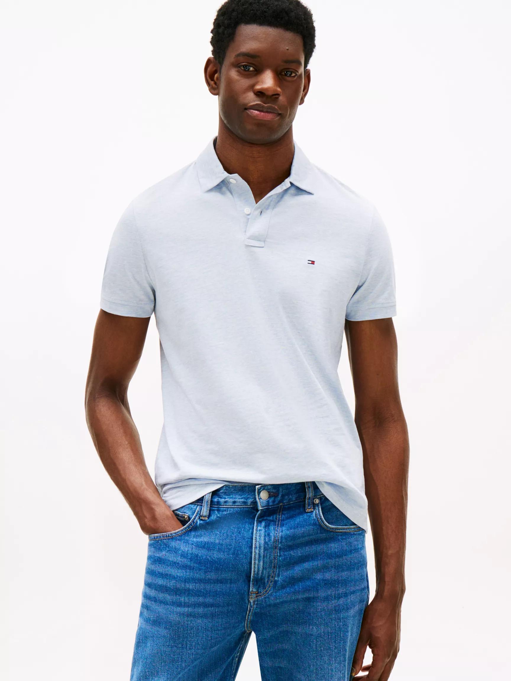 Regular Fit Heathered Performance Polo by TOMMY HILFIGER