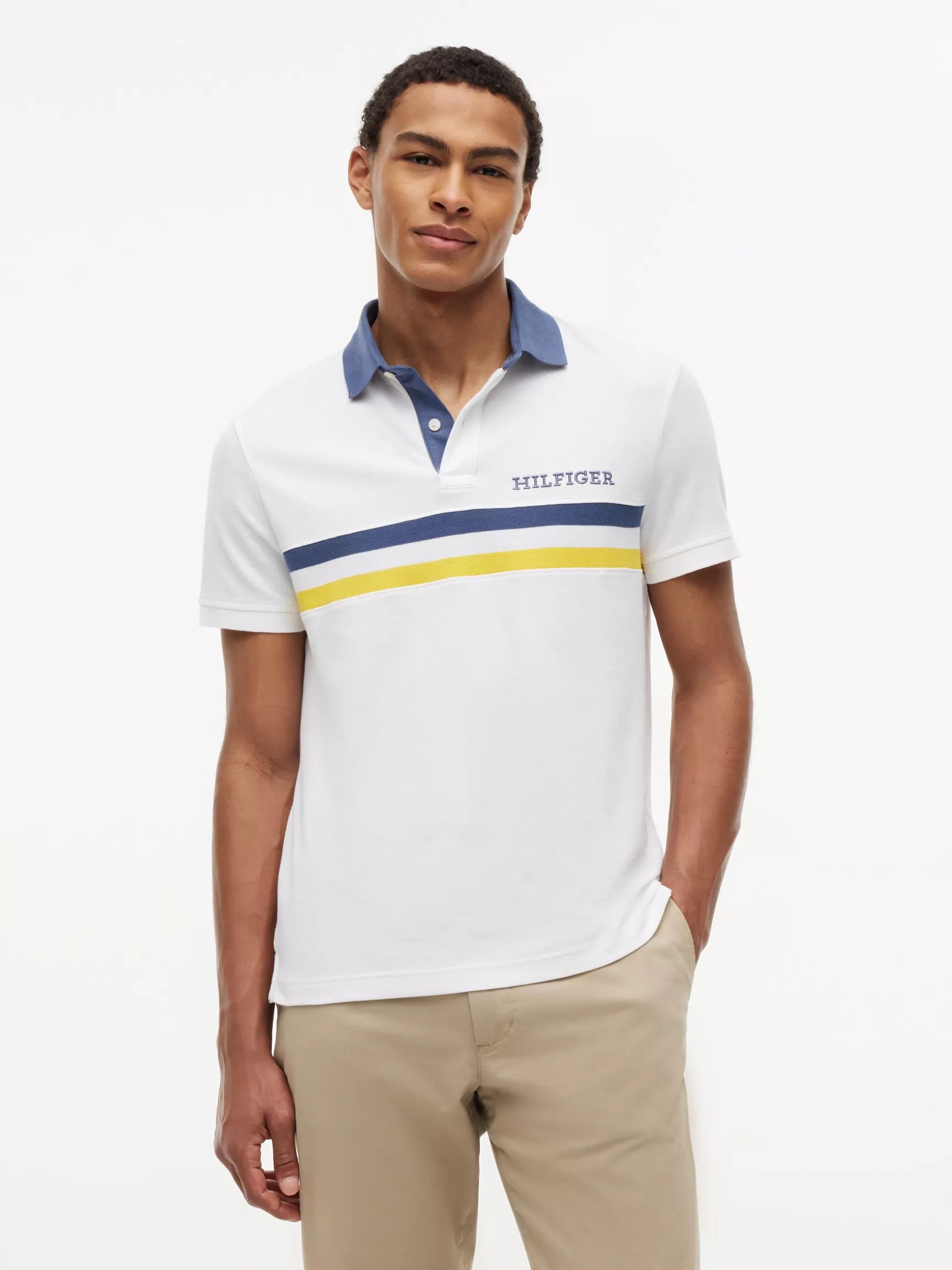 Regular Fit Hilfiger Logo Wicking Polo by TOMMY HILFIGER