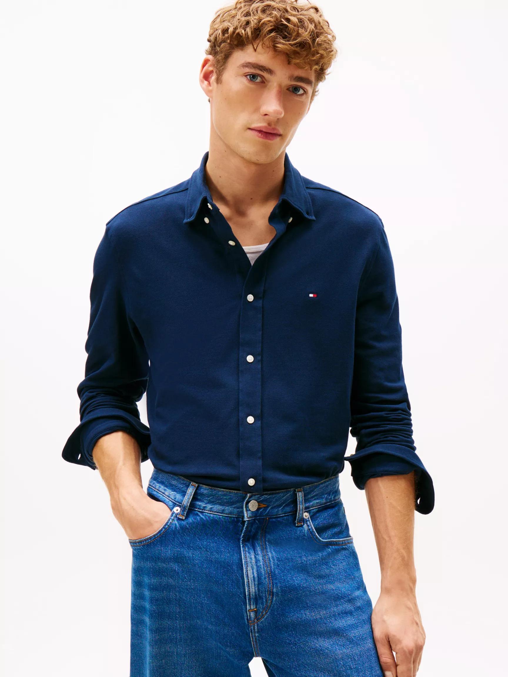 Regular Fit Lightweight Pique Knit Shirt by TOMMY HILFIGER