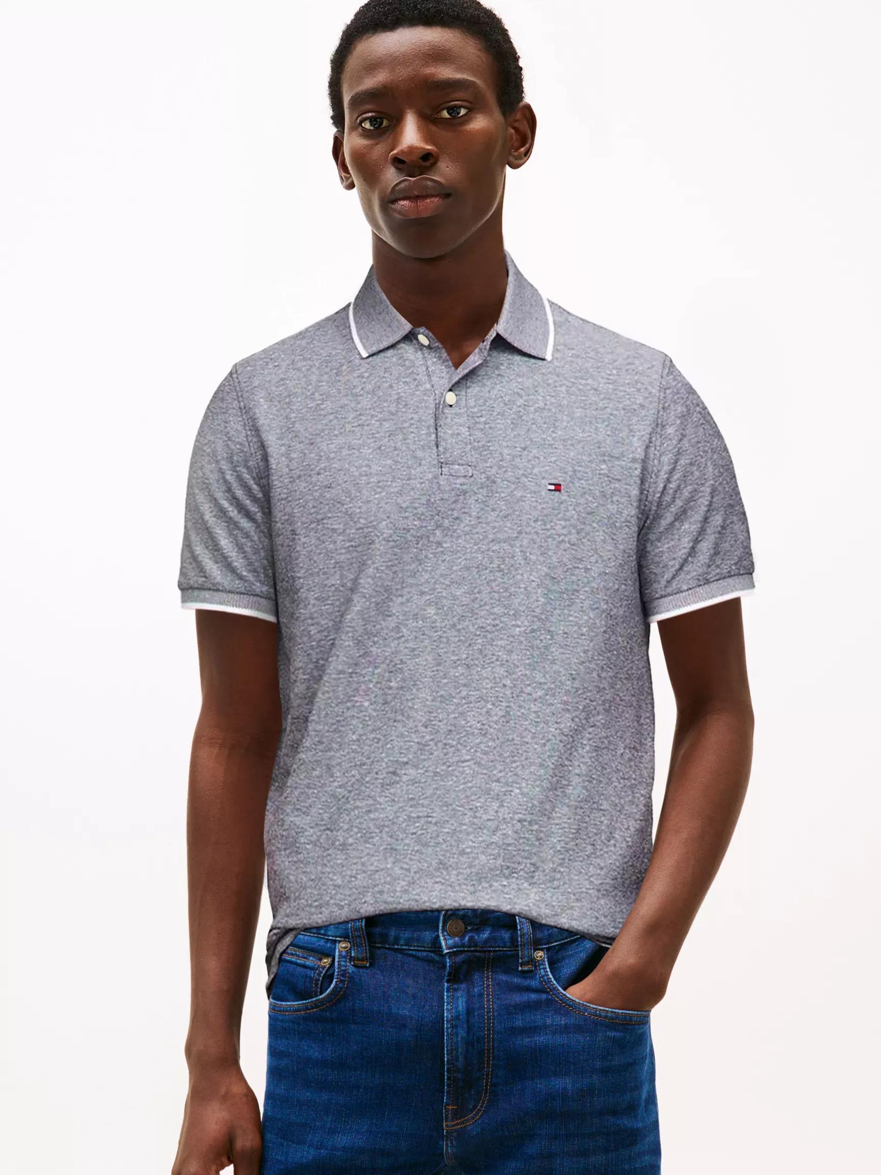 Regular Fit Linen-Blend Pique Polo by TOMMY HILFIGER