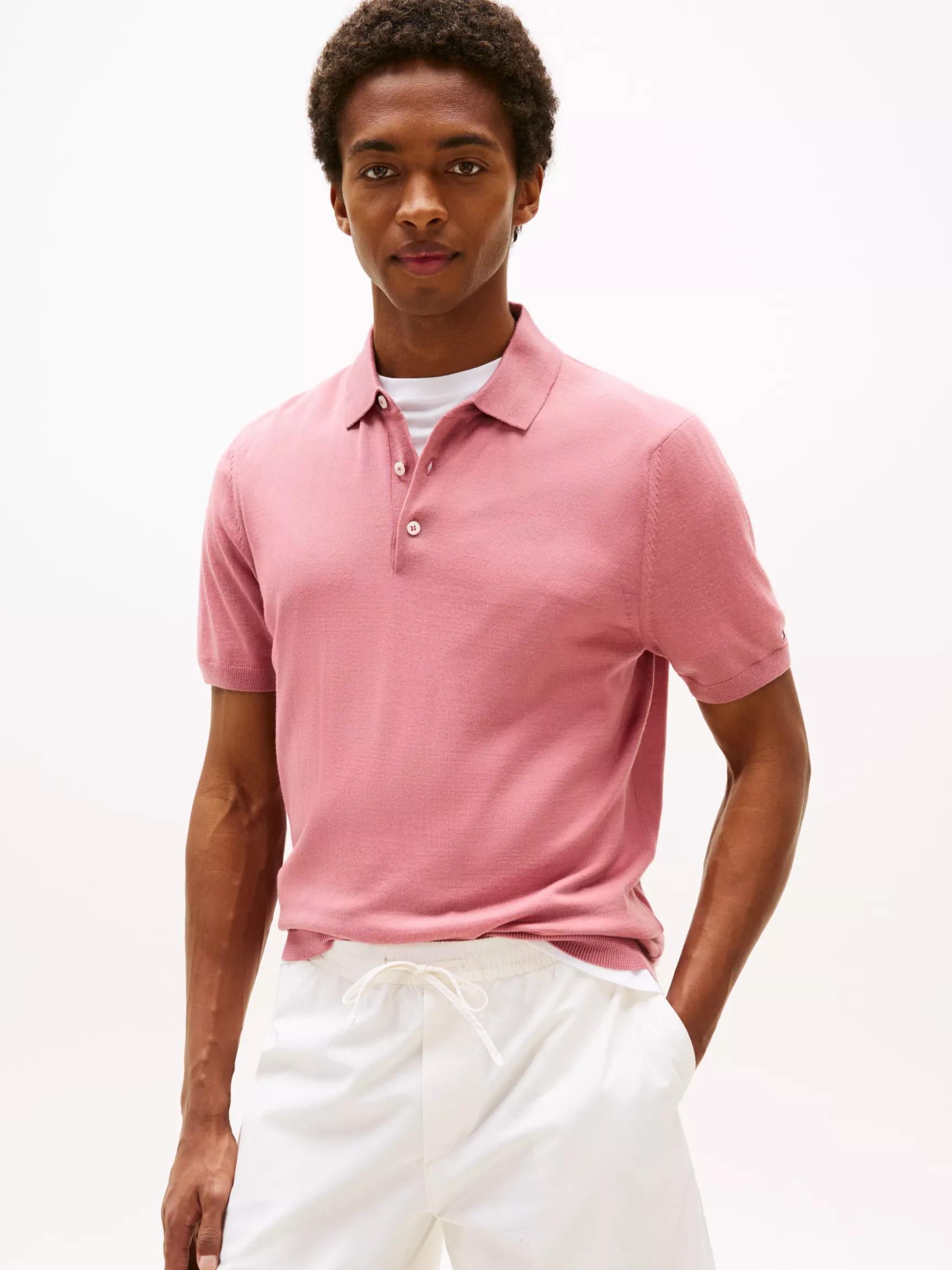 Regular Fit Merino Wool Polo by TOMMY HILFIGER