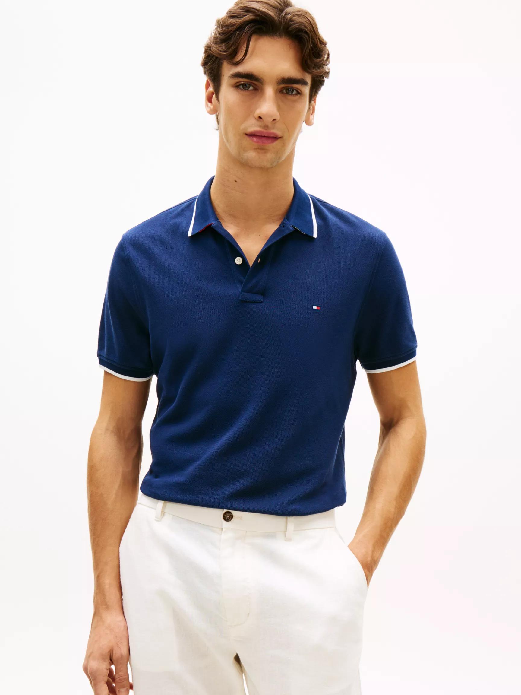 Regular Fit Pique Tipped Polo by TOMMY HILFIGER