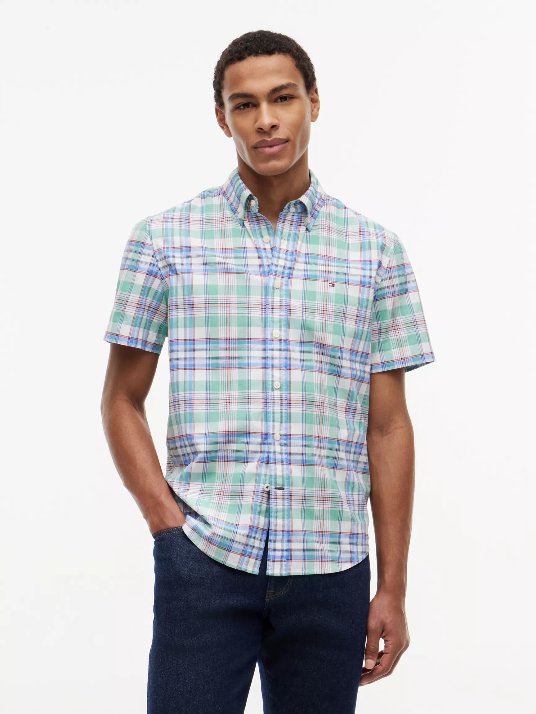 Regular Fit Plaid Oxford Shirt by TOMMY HILFIGER