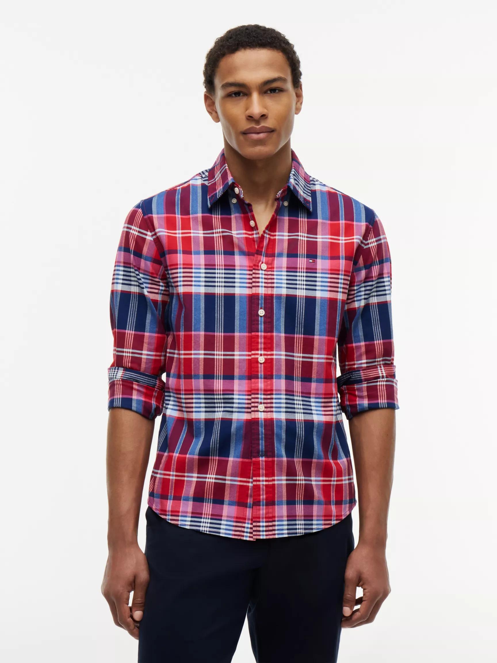 Regular Fit Plaid Oxford Shirt by TOMMY HILFIGER