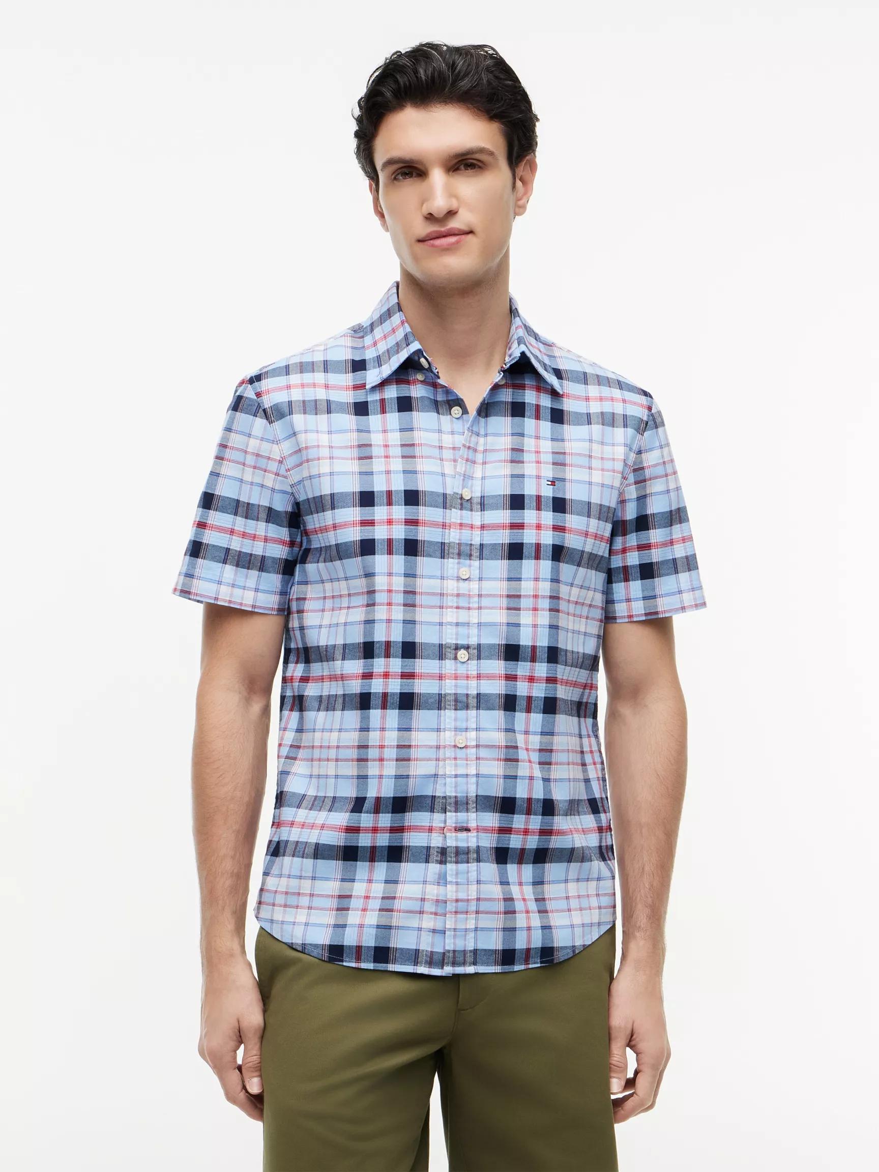 Regular Fit Plaid Oxford Shirt by TOMMY HILFIGER