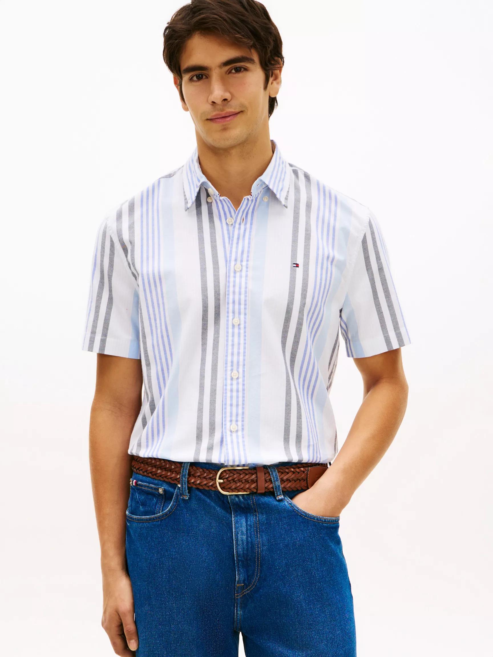 Regular Fit Striped Oxford Shirt by TOMMY HILFIGER
