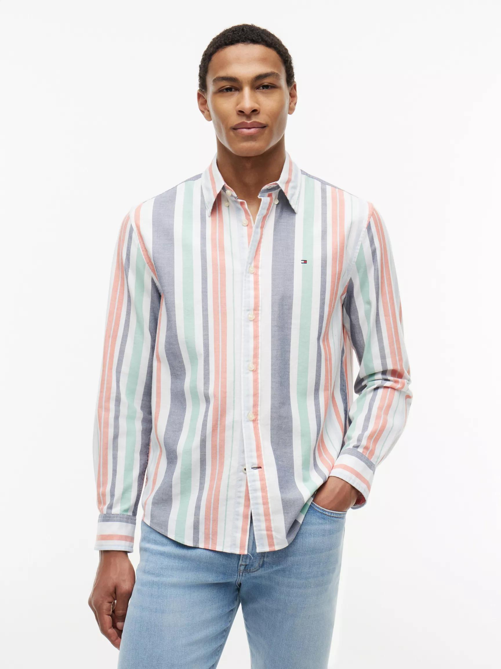 Regular Fit Striped Oxford Shirt by TOMMY HILFIGER