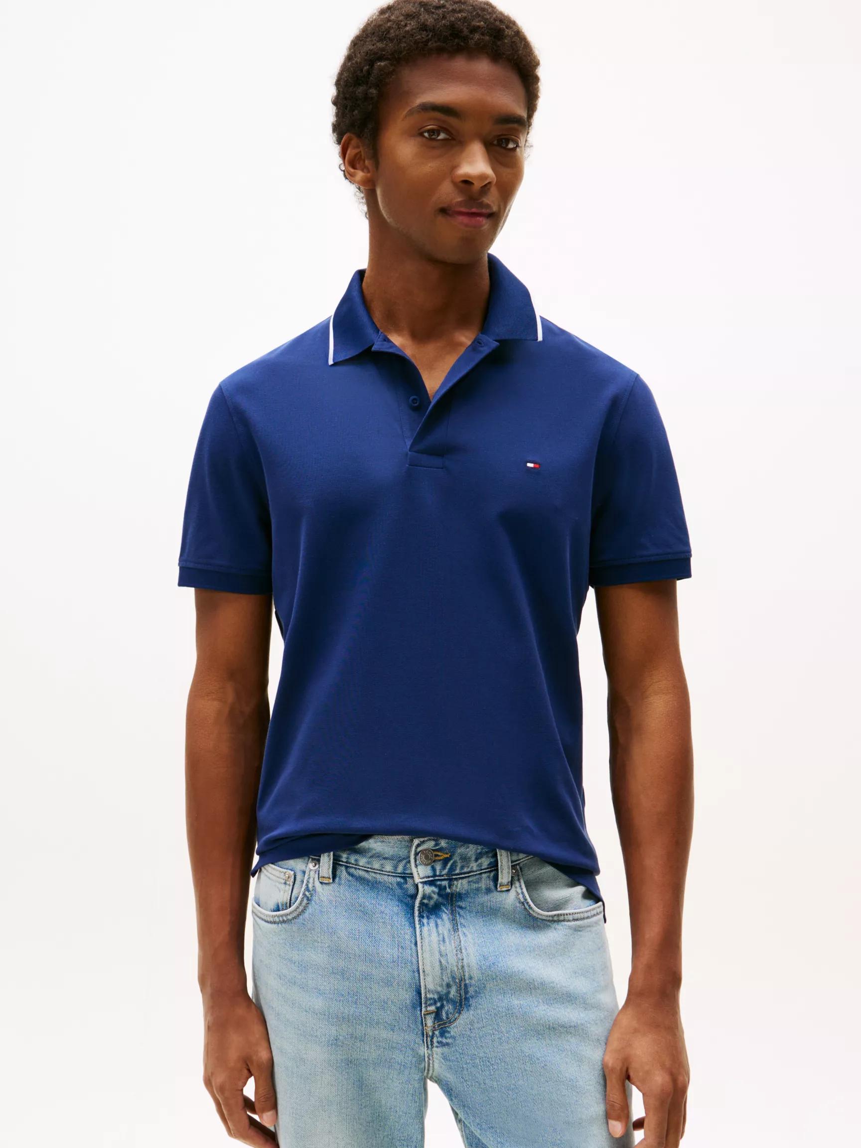 Regular Fit Tipped Performance Polo by TOMMY HILFIGER