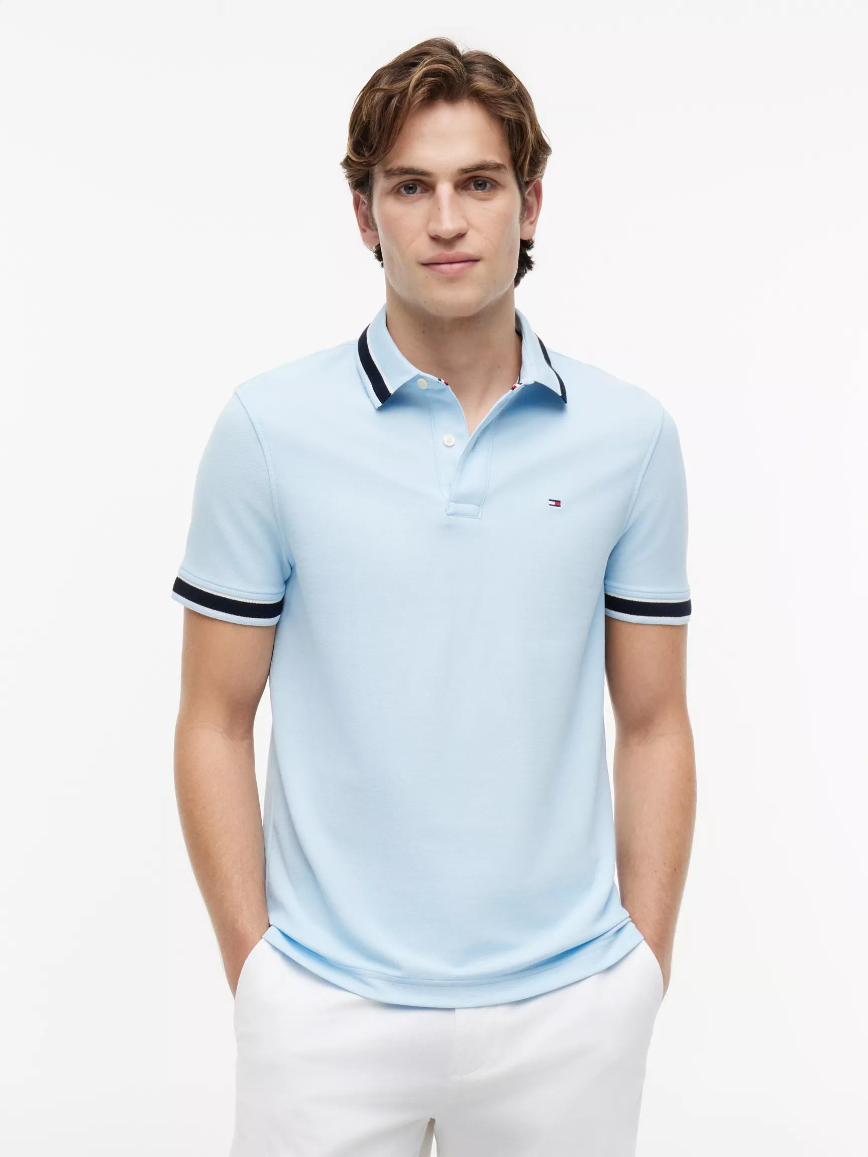 Regular Fit Tipped Wicking Polo by TOMMY HILFIGER