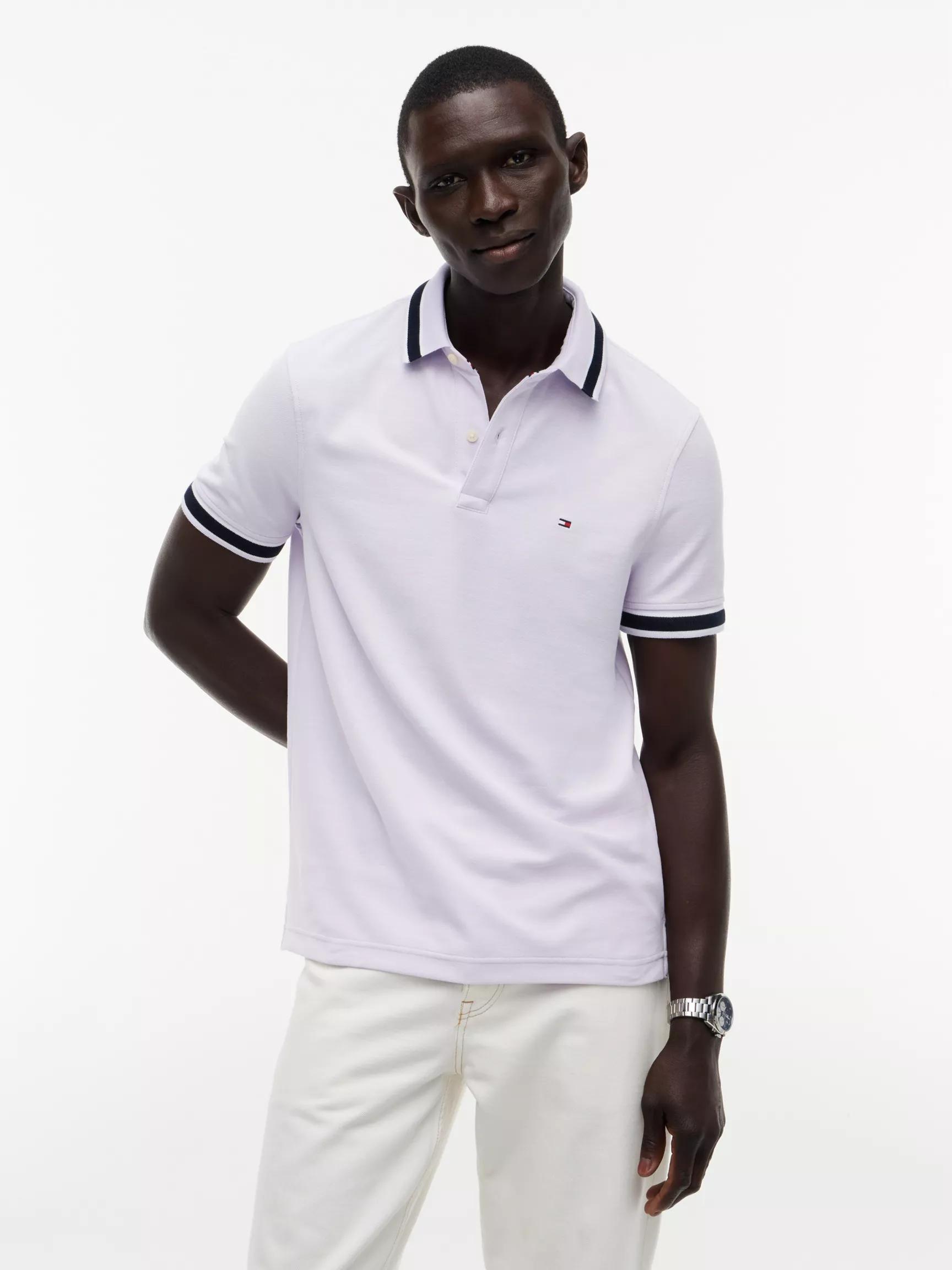 Regular Fit Tipped Wicking Polo by TOMMY HILFIGER