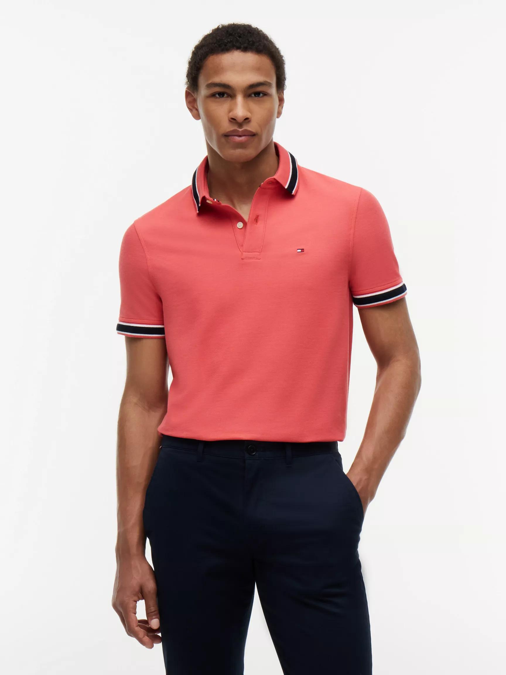 Regular Fit Tipped Wicking Polo by TOMMY HILFIGER