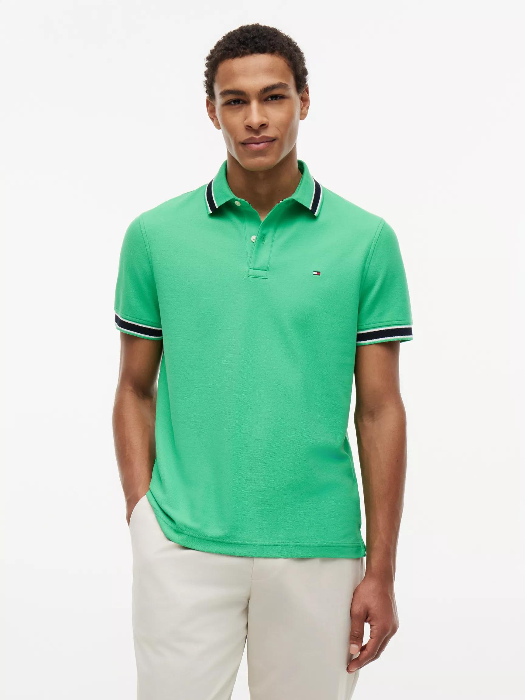 Regular Fit Tipped Wicking Polo by TOMMY HILFIGER