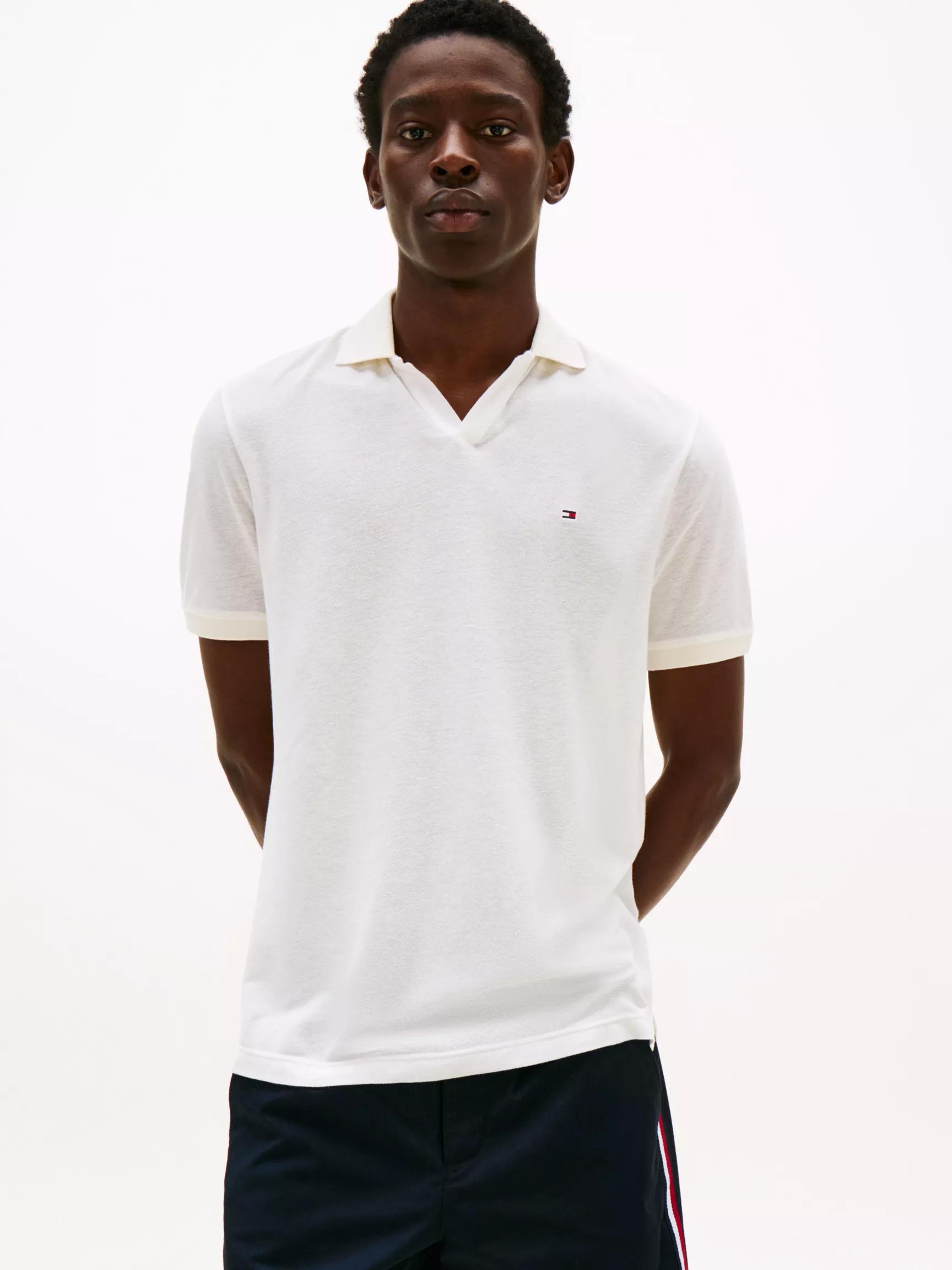 Regular Fit Two-Tone Open-Collar Polo by TOMMY HILFIGER