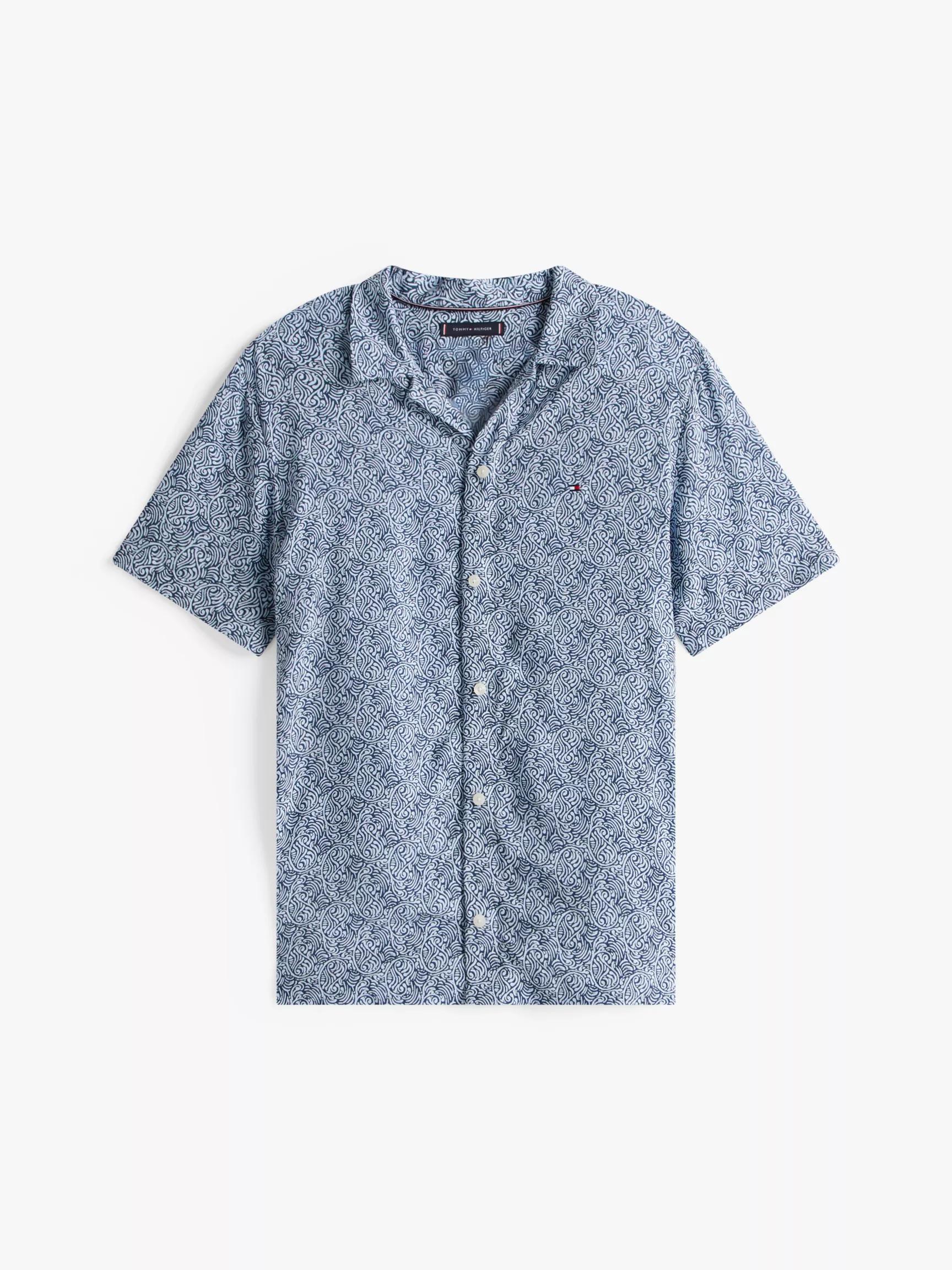 Regular Fit Wave Print Camp Shirt by TOMMY HILFIGER