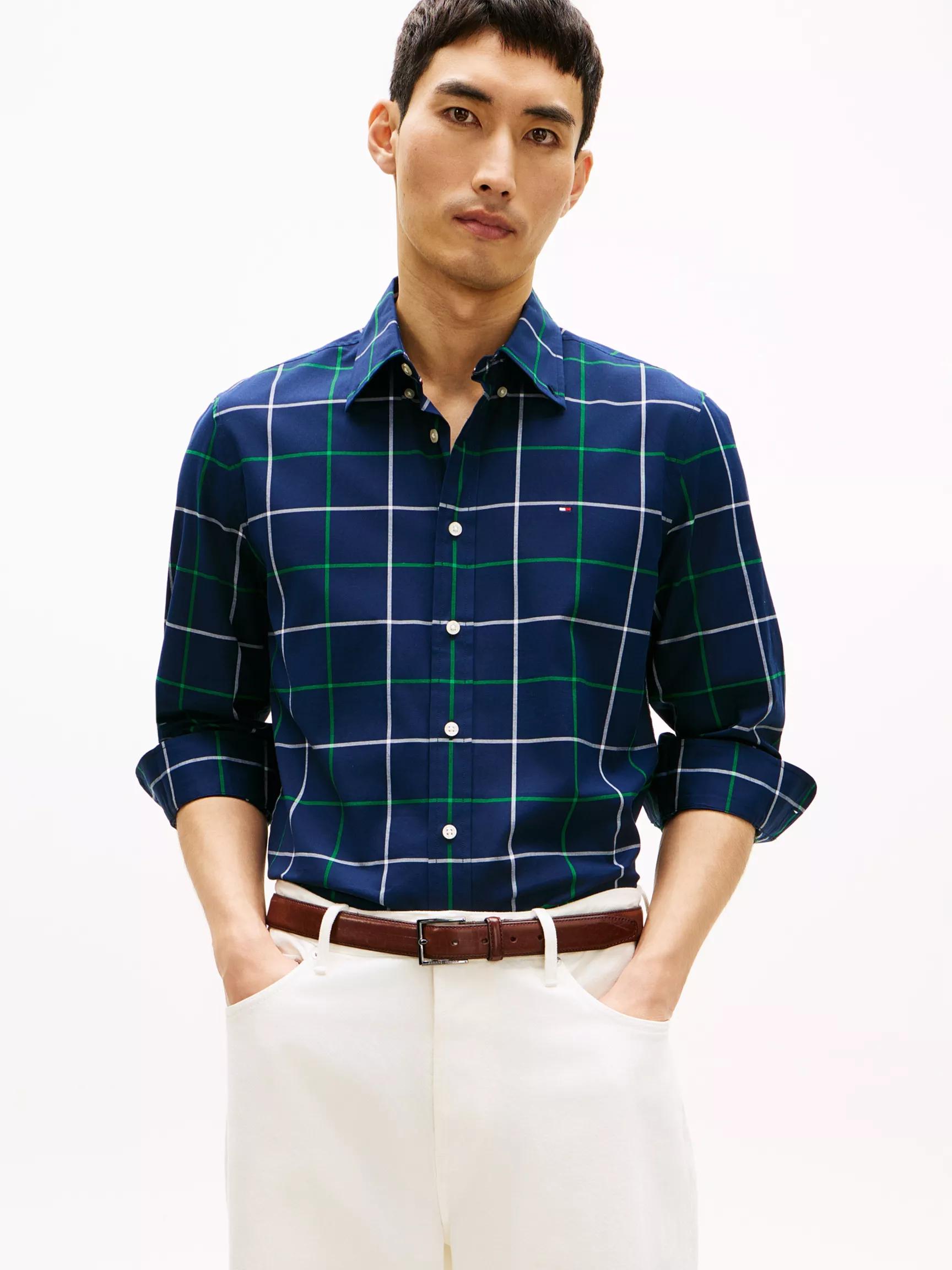 Regular Fit Windowpane All-Day Shirt by TOMMY HILFIGER