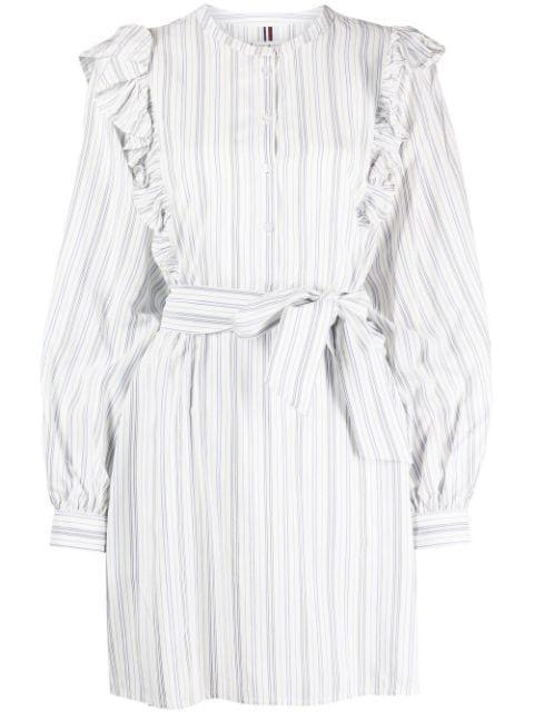 Regular stripe short ruffle dress by TOMMY HILFIGER