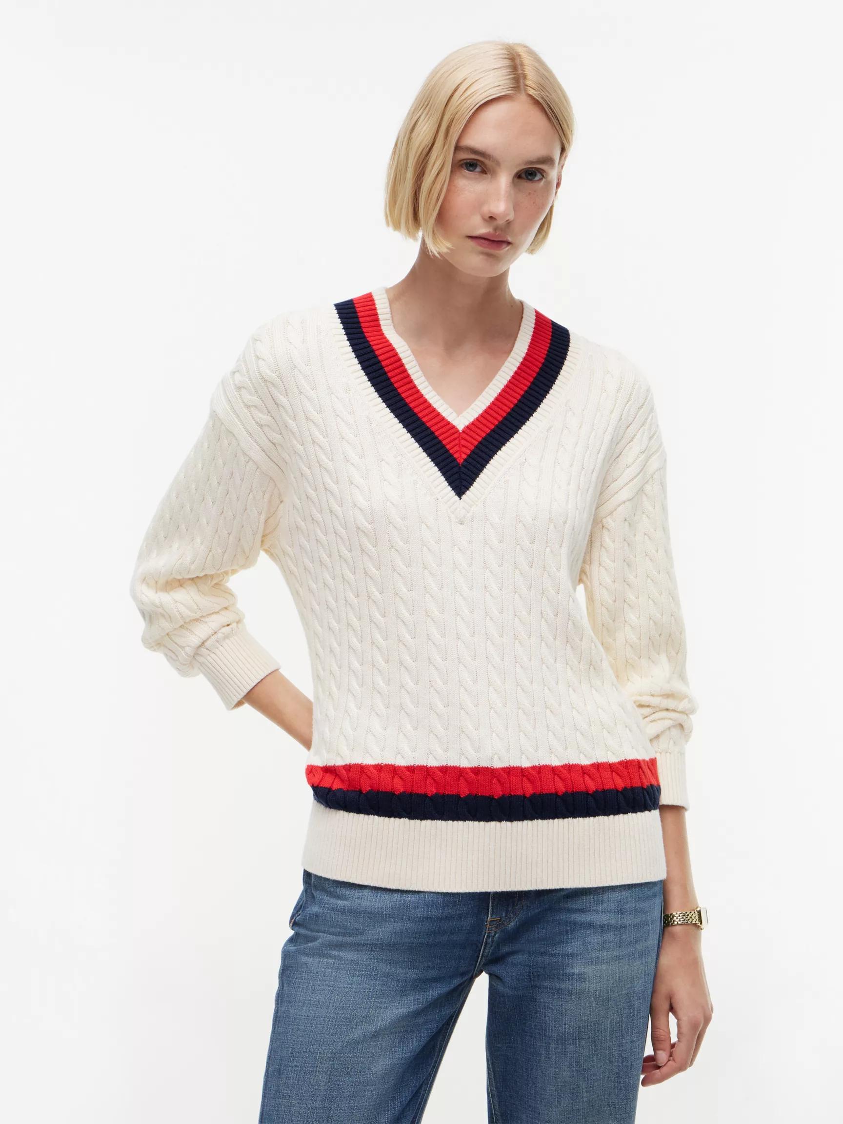 Relaxed Fit Cable Knit Cricket Sweater by TOMMY HILFIGER