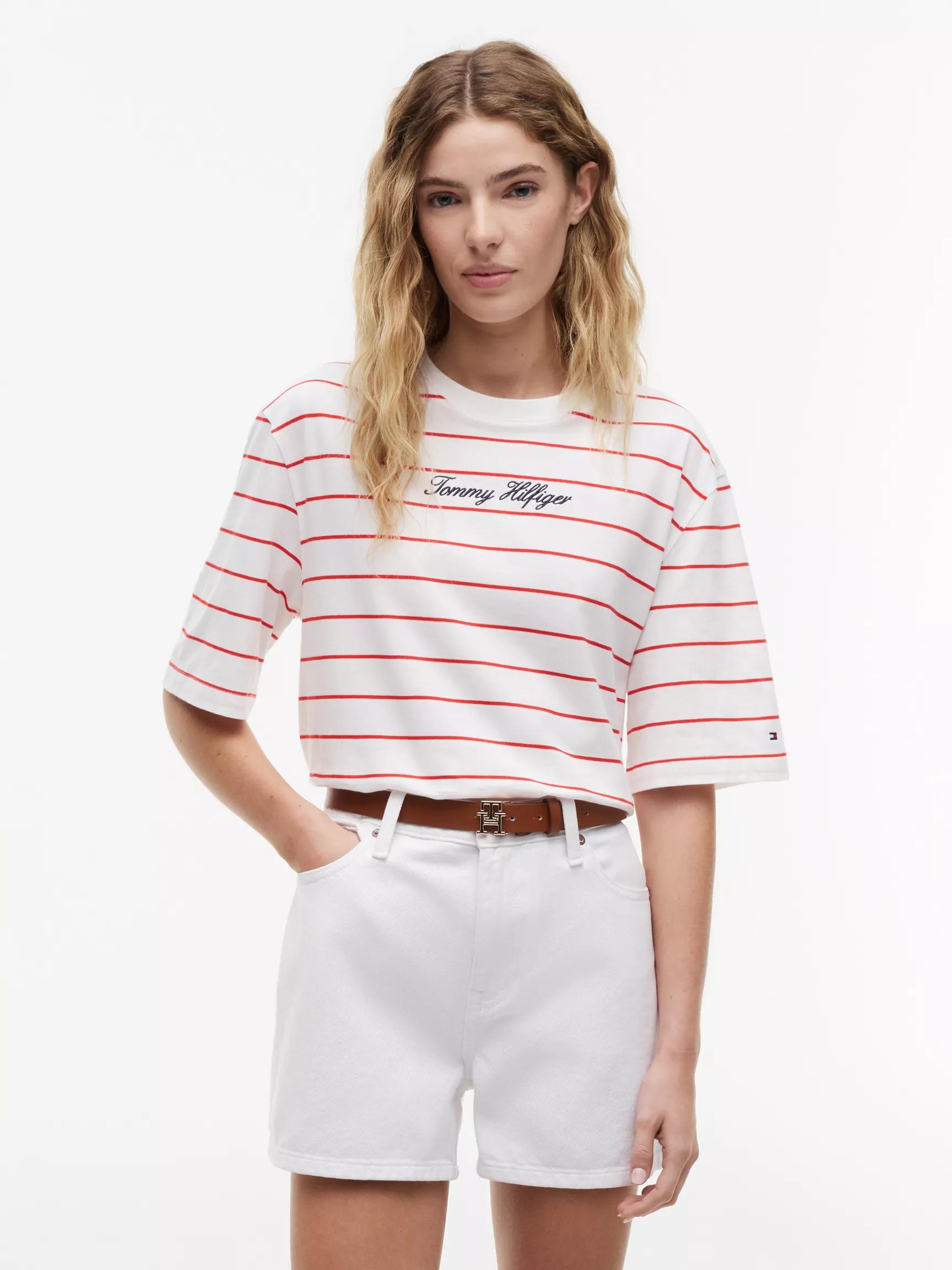 Relaxed Fit Embroidered Script T-Shirt by TOMMY HILFIGER
