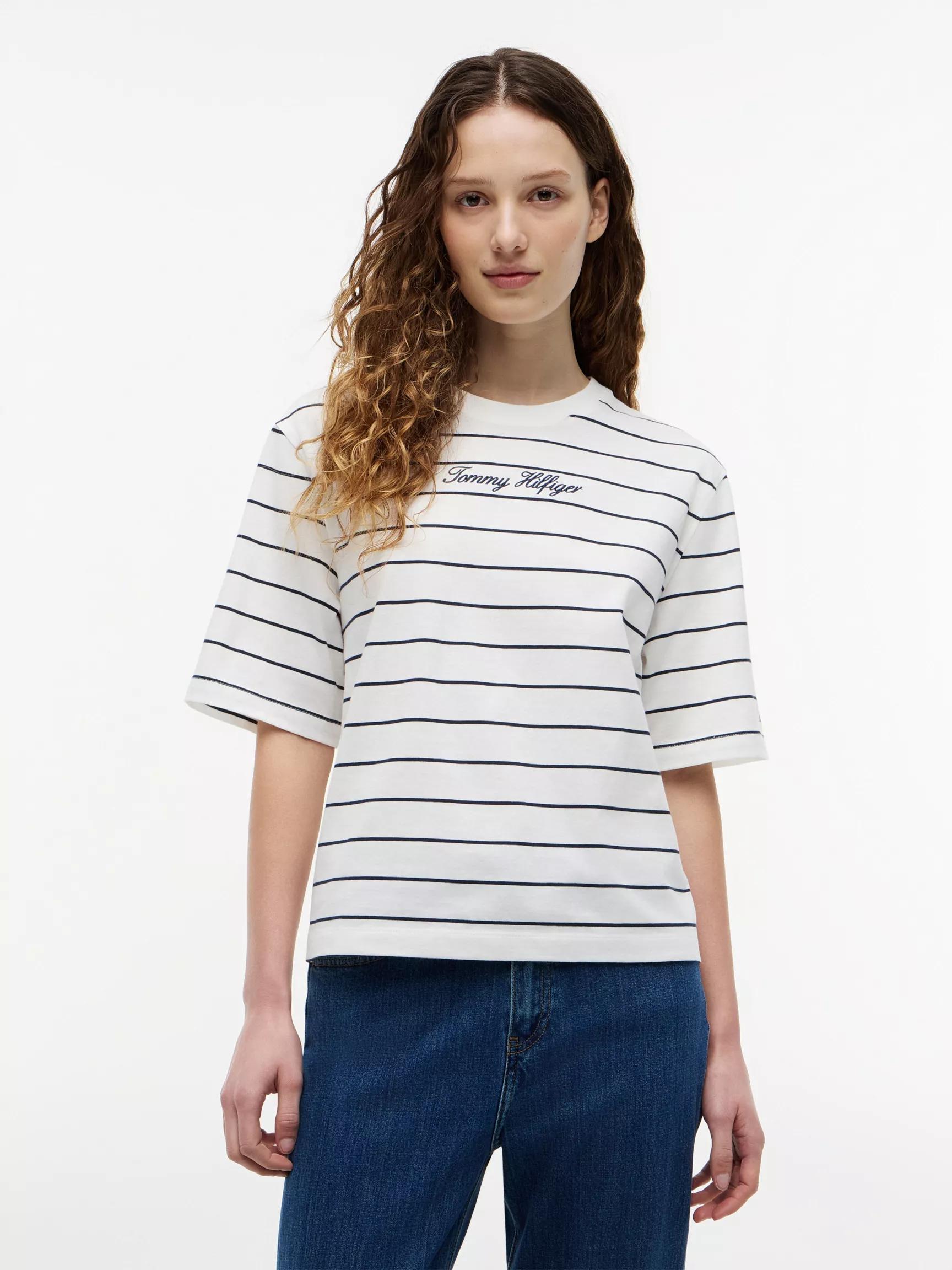 Relaxed Fit Embroidered Script T-Shirt by TOMMY HILFIGER