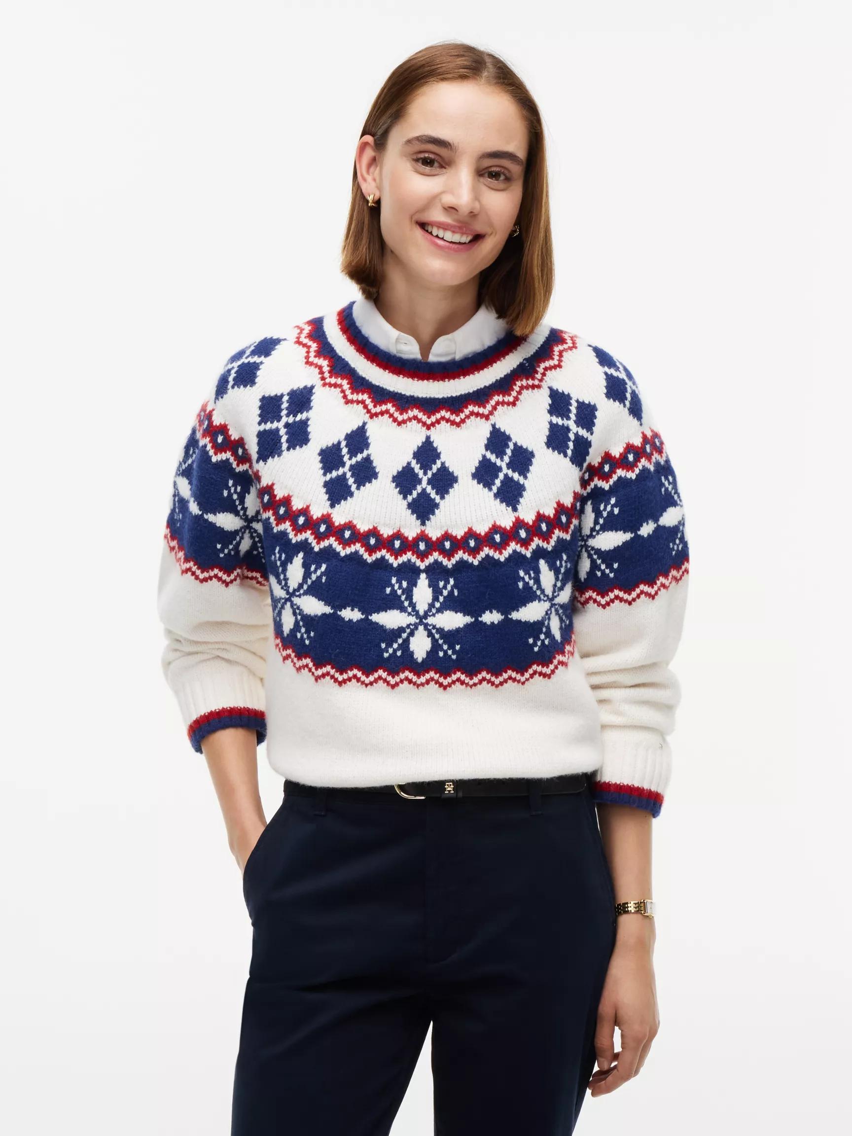 Relaxed Fit Fair Isle Crewneck Sweater by TOMMY HILFIGER