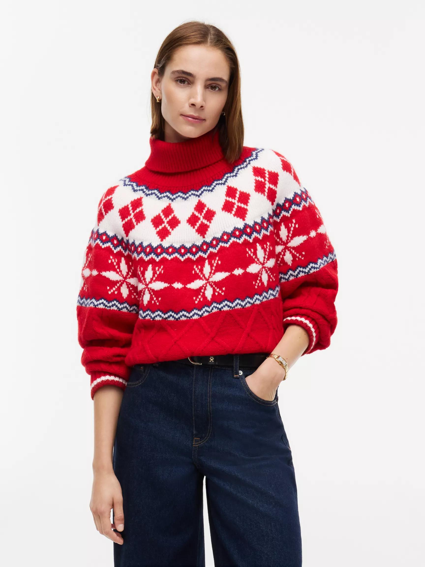 Relaxed Fit Fair Isle Turtleneck Sweater by TOMMY HILFIGER