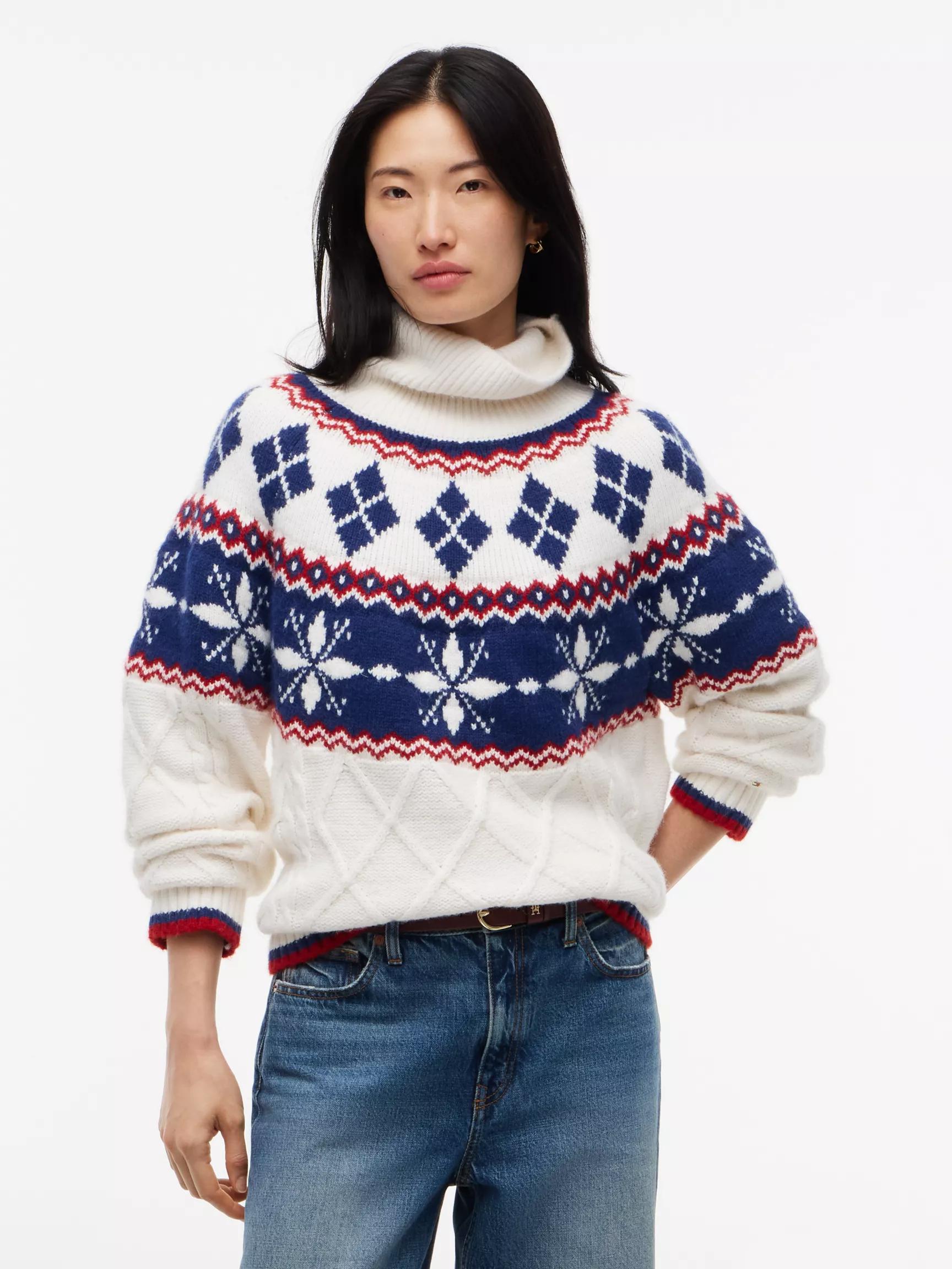 Relaxed Fit Fair Isle Turtleneck Sweater by TOMMY HILFIGER