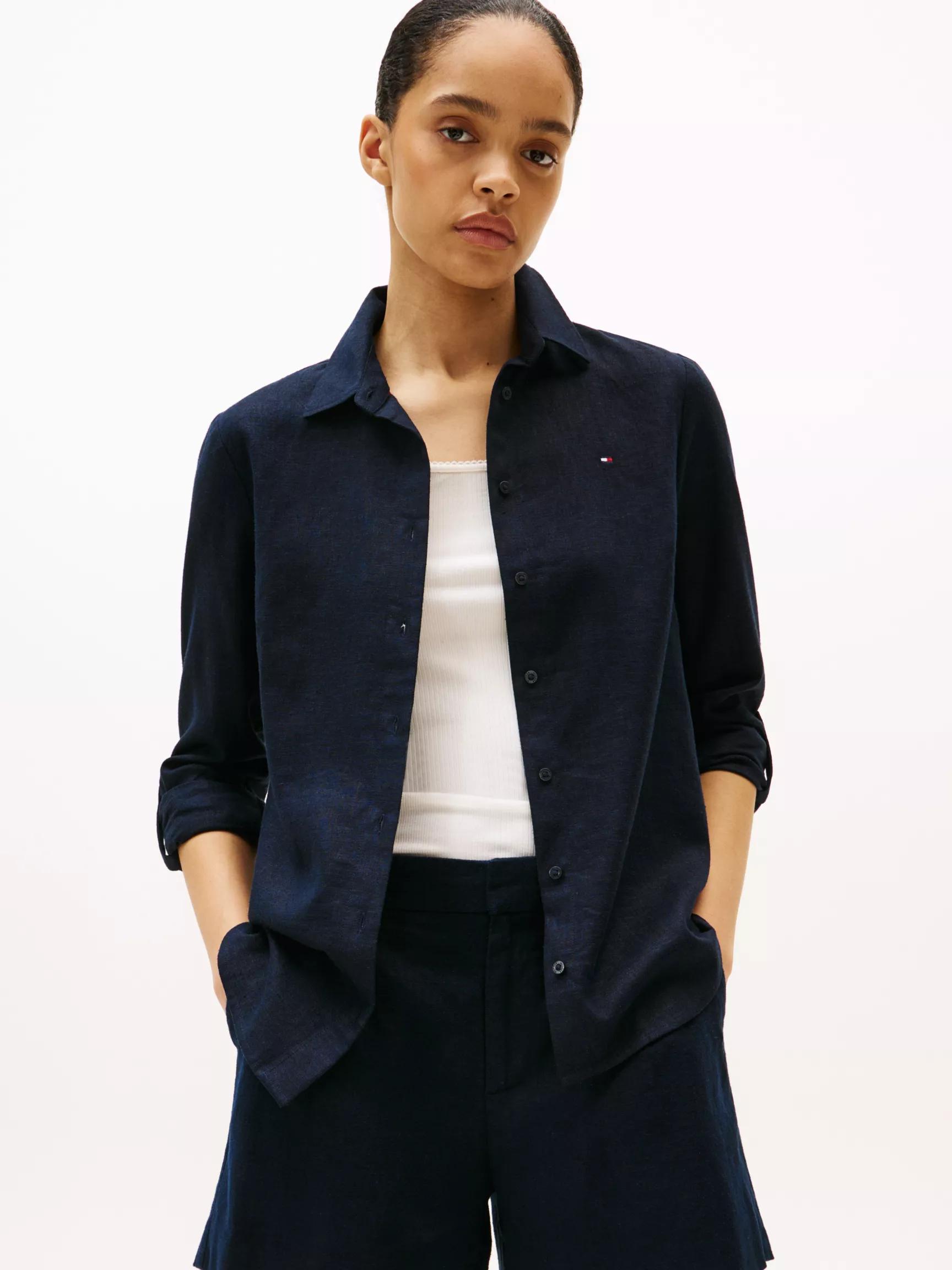 Relaxed Fit Linen-Blend Shirt by TOMMY HILFIGER