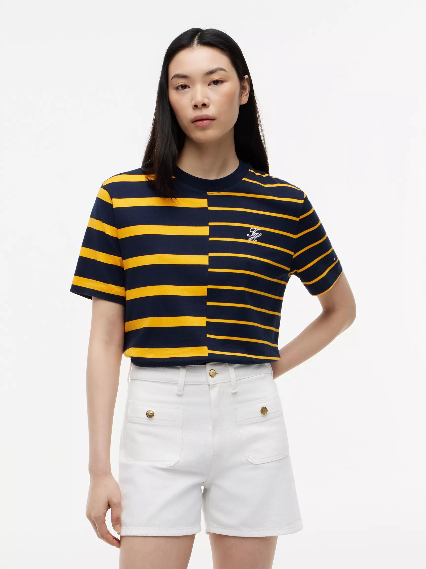 Relaxed Fit Mixed-Stripe T-Shirt by TOMMY HILFIGER