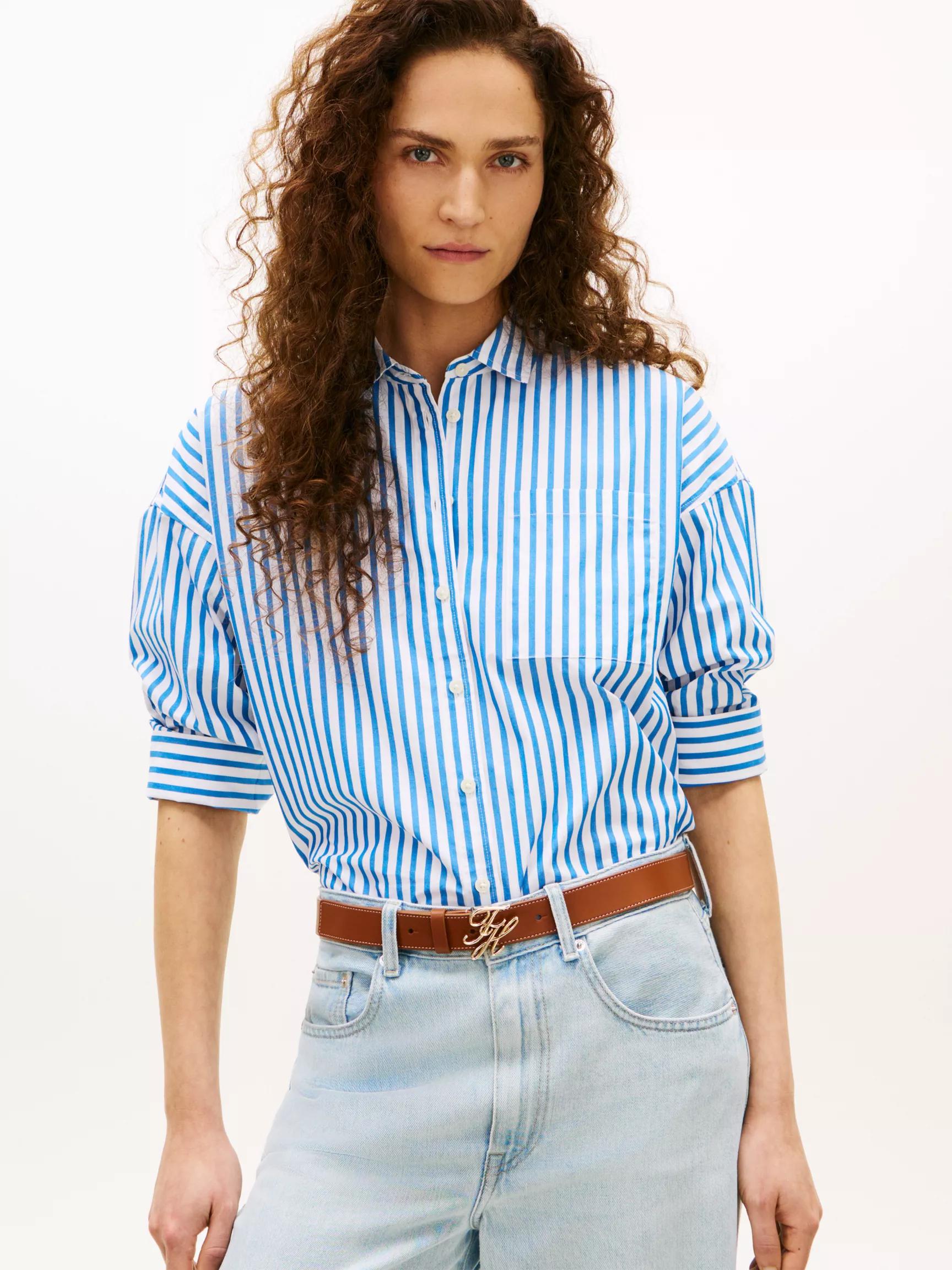 Relaxed Stripe Poplin Shirt by TOMMY HILFIGER